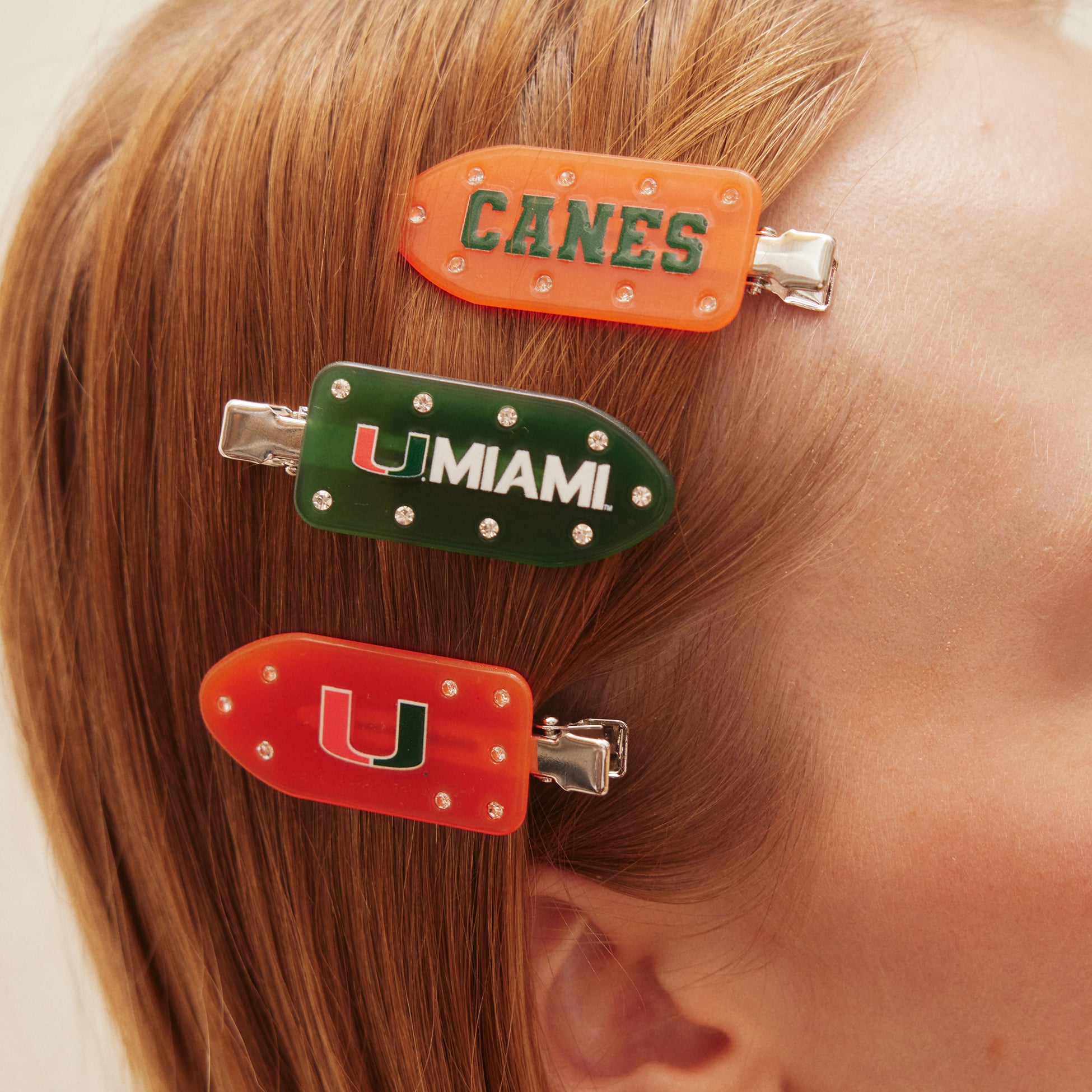 BaubleBar Miami Hurricanes Six-Piece Hair Clips Set
