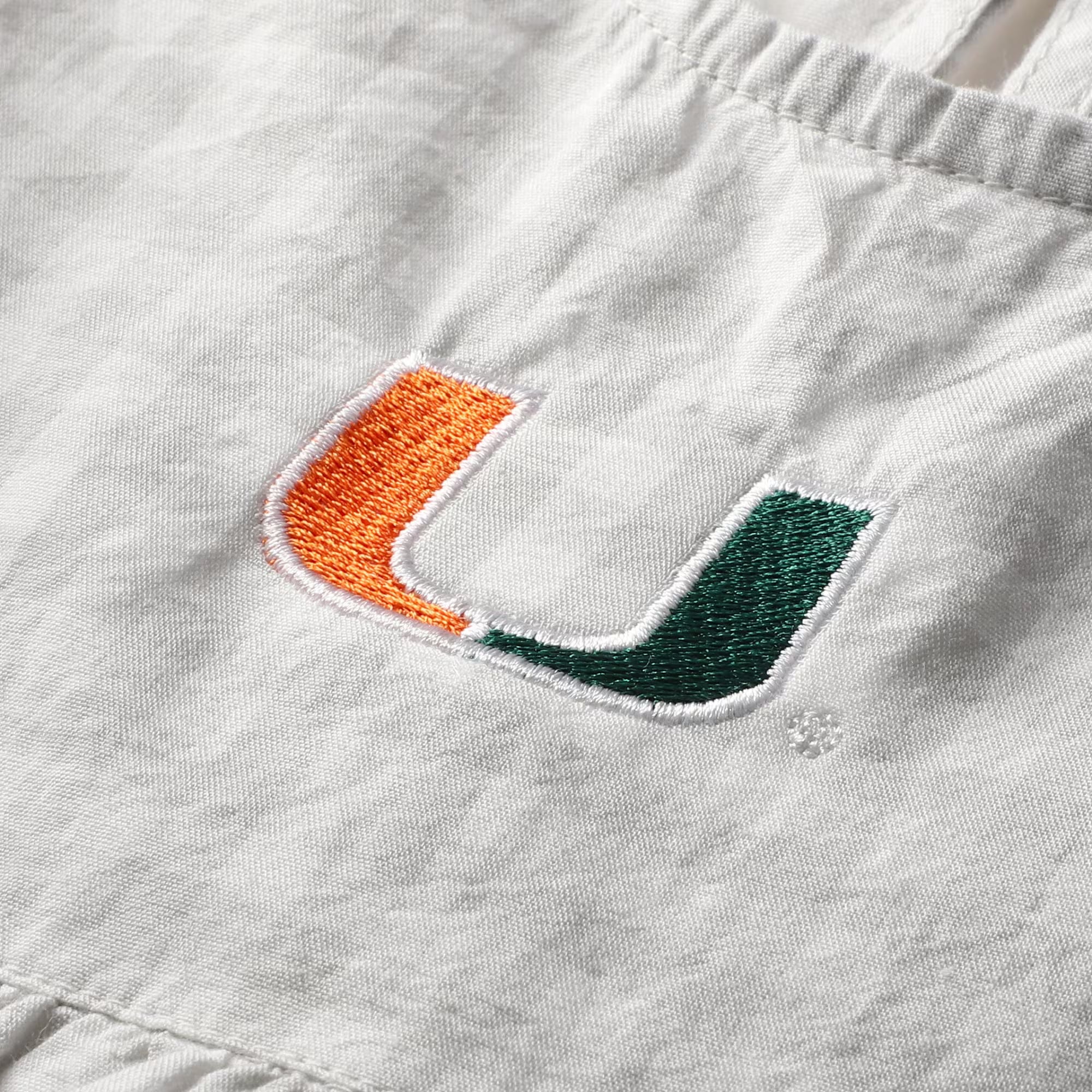 Girls Infant Garb  Gray Miami Hurricanes Loren Gingham Dress