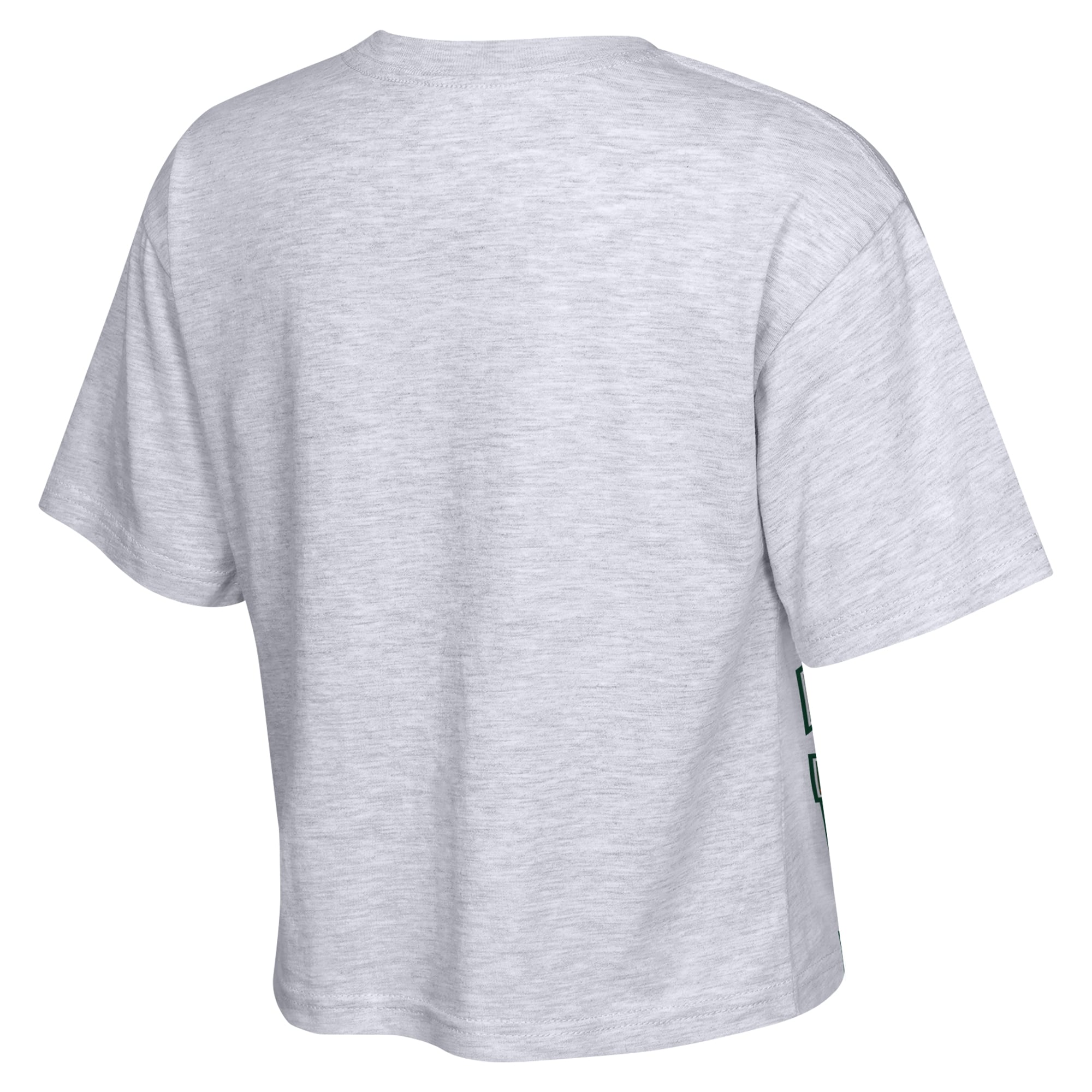 Girls Youth Outerstuff Heather Gray Miami Hurricanes Big Team Energy Cropped Boxy T-Shirt