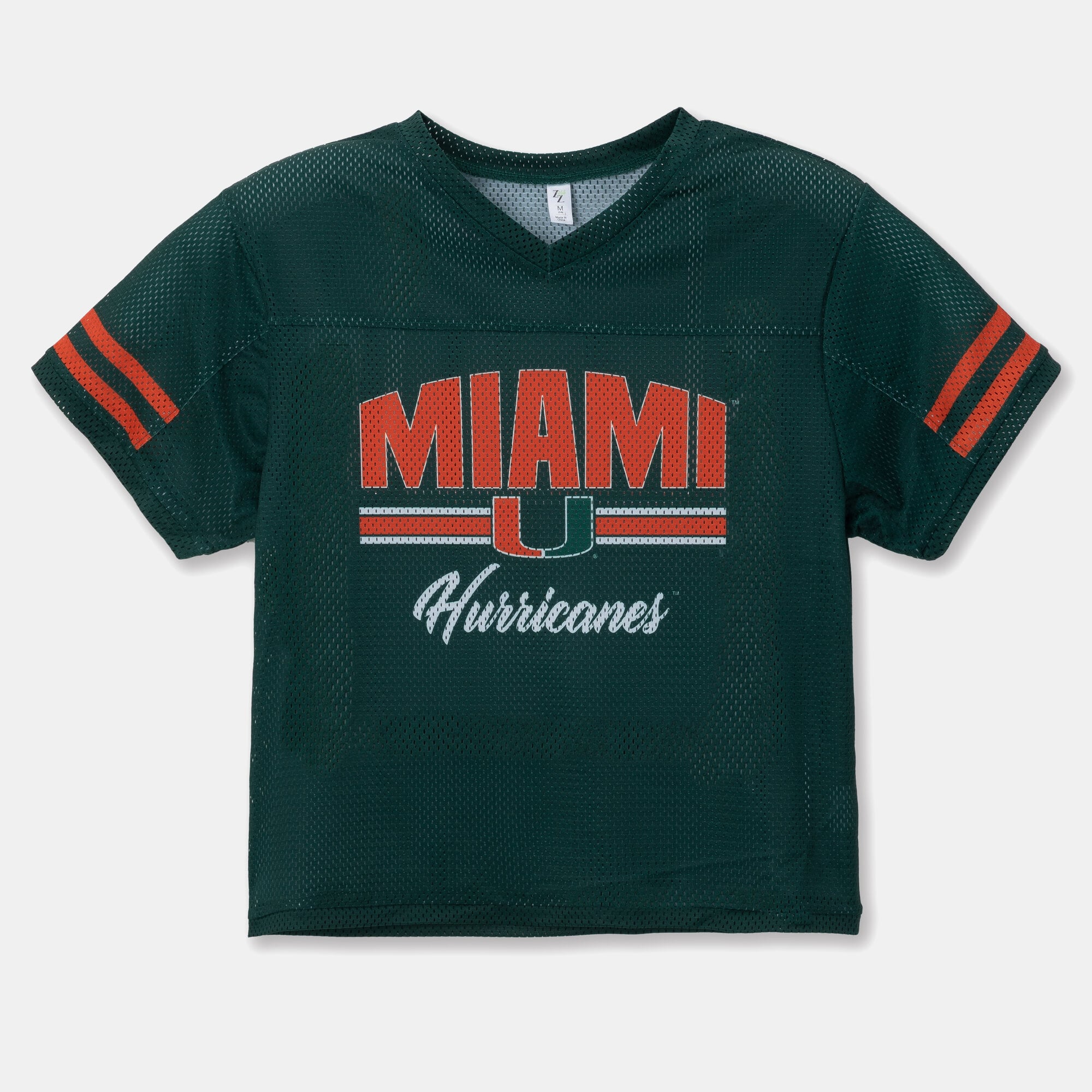 T-shirt en maille verte ZooZatz Miami Hurricanes pour filles