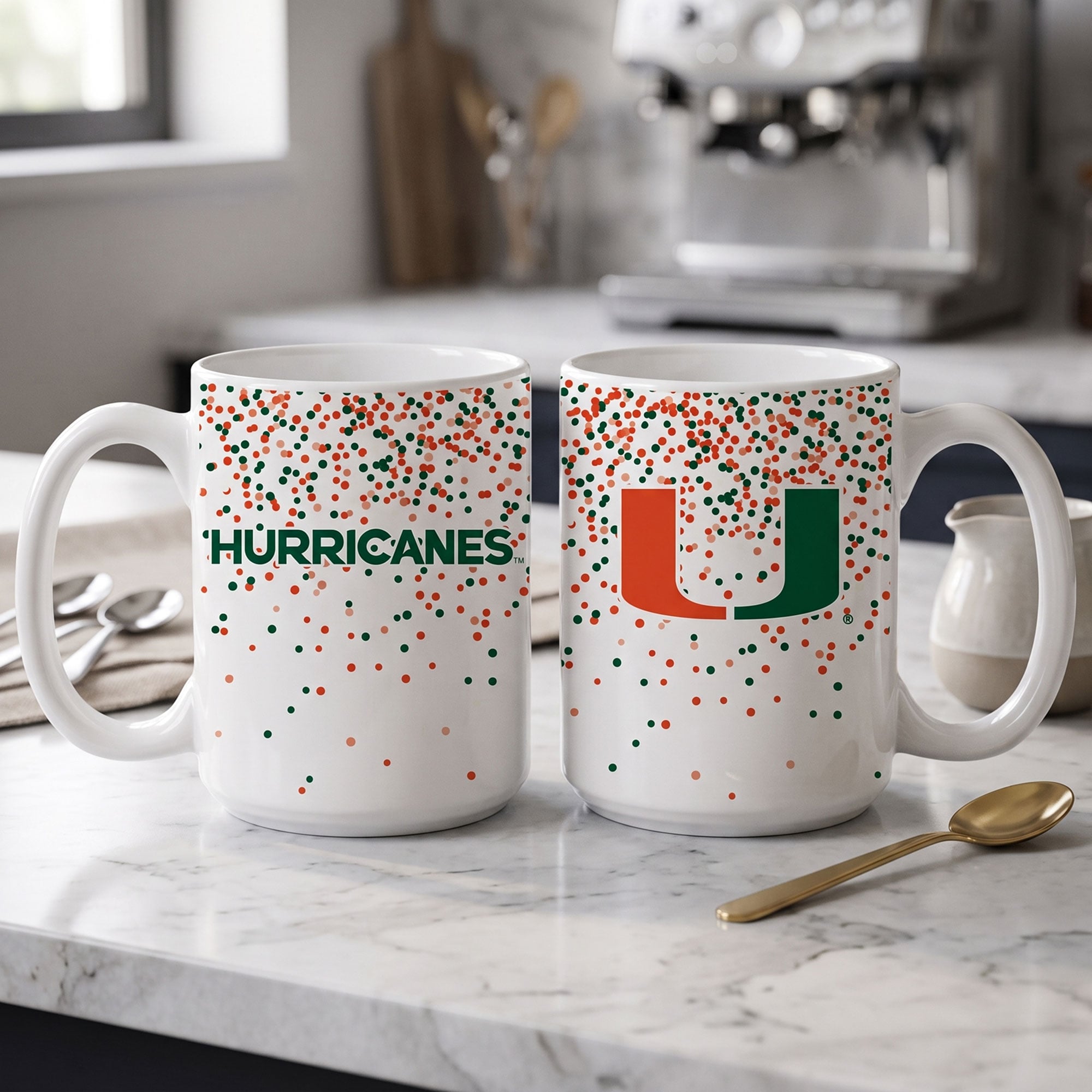 Mug à confettis Indigo Falls Miami Hurricanes - Lot de 2