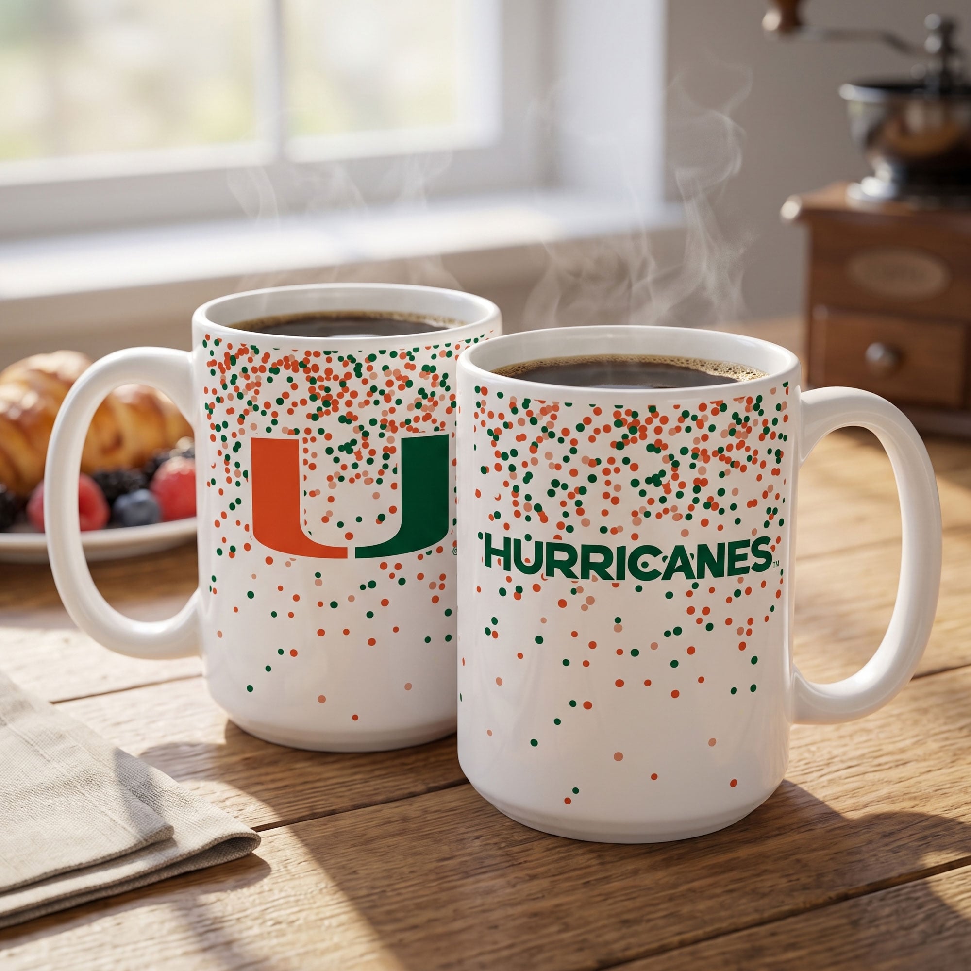 Mug à confettis Indigo Falls Miami Hurricanes - Lot de 2