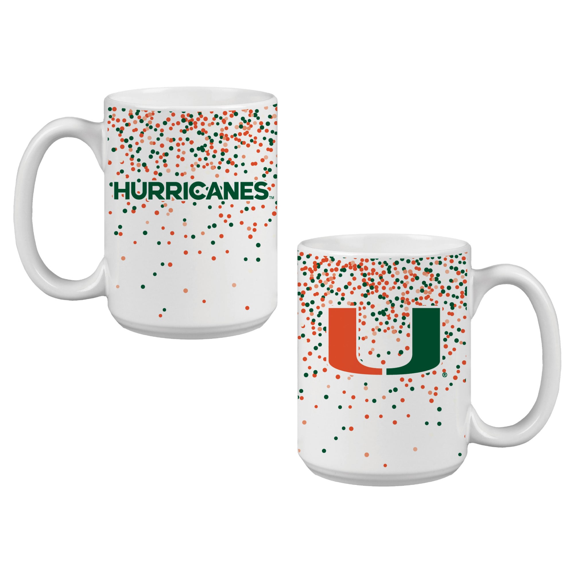 Mug à confettis Indigo Falls Miami Hurricanes - Lot de 2