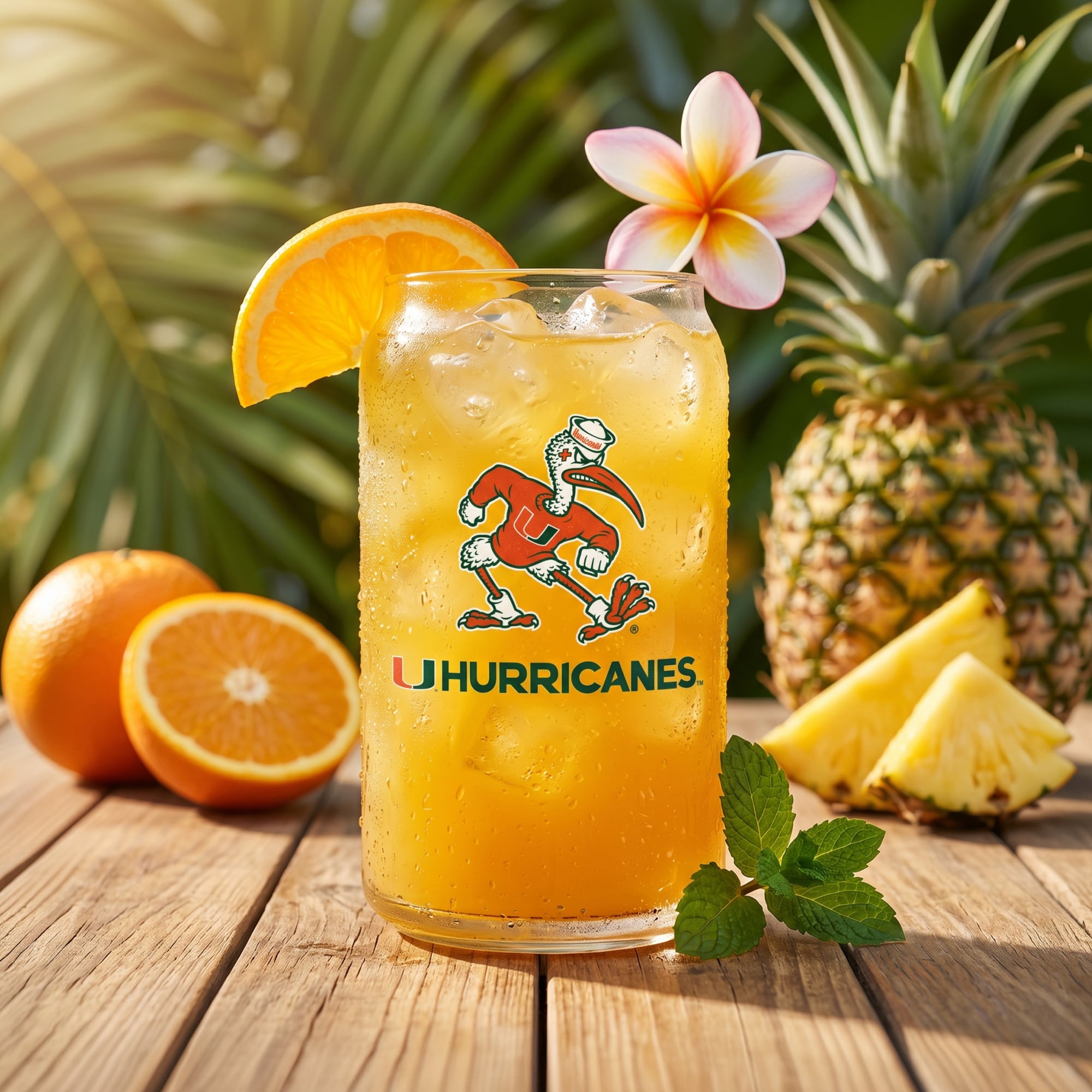 Ensemble de 4 canettes en verre Indigo Falls Miami Hurricanes Core Collectors