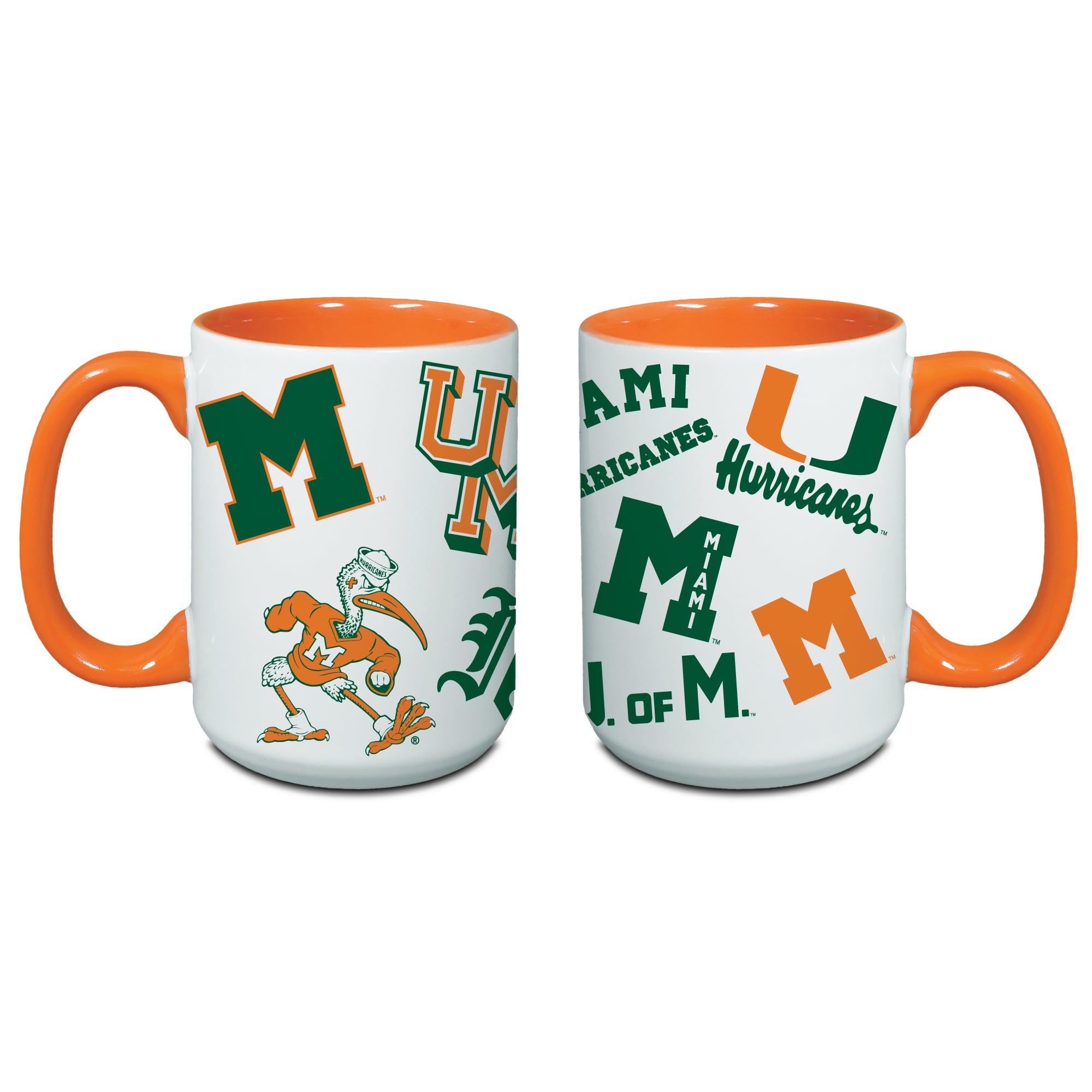 Ensemble de deux tasses Indigo Falls Miami Hurricanes Core College Vintage Medley