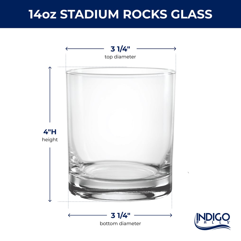 Indigo Falls Miami Hurricanes Core Stadium Rocks Glass 2-Pack
