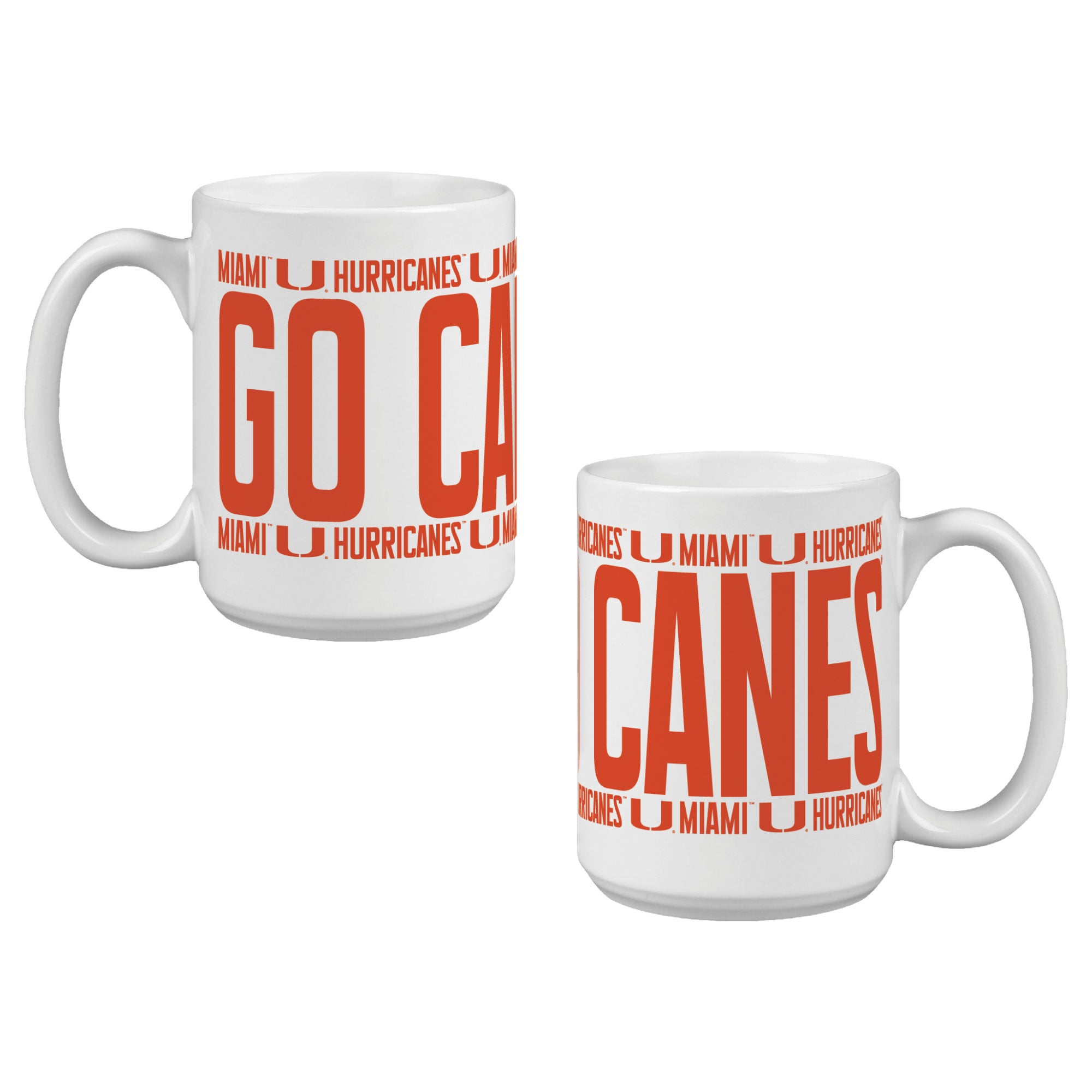 Mug surélevé Indigo Falls Miami Hurricanes - Lot de 2