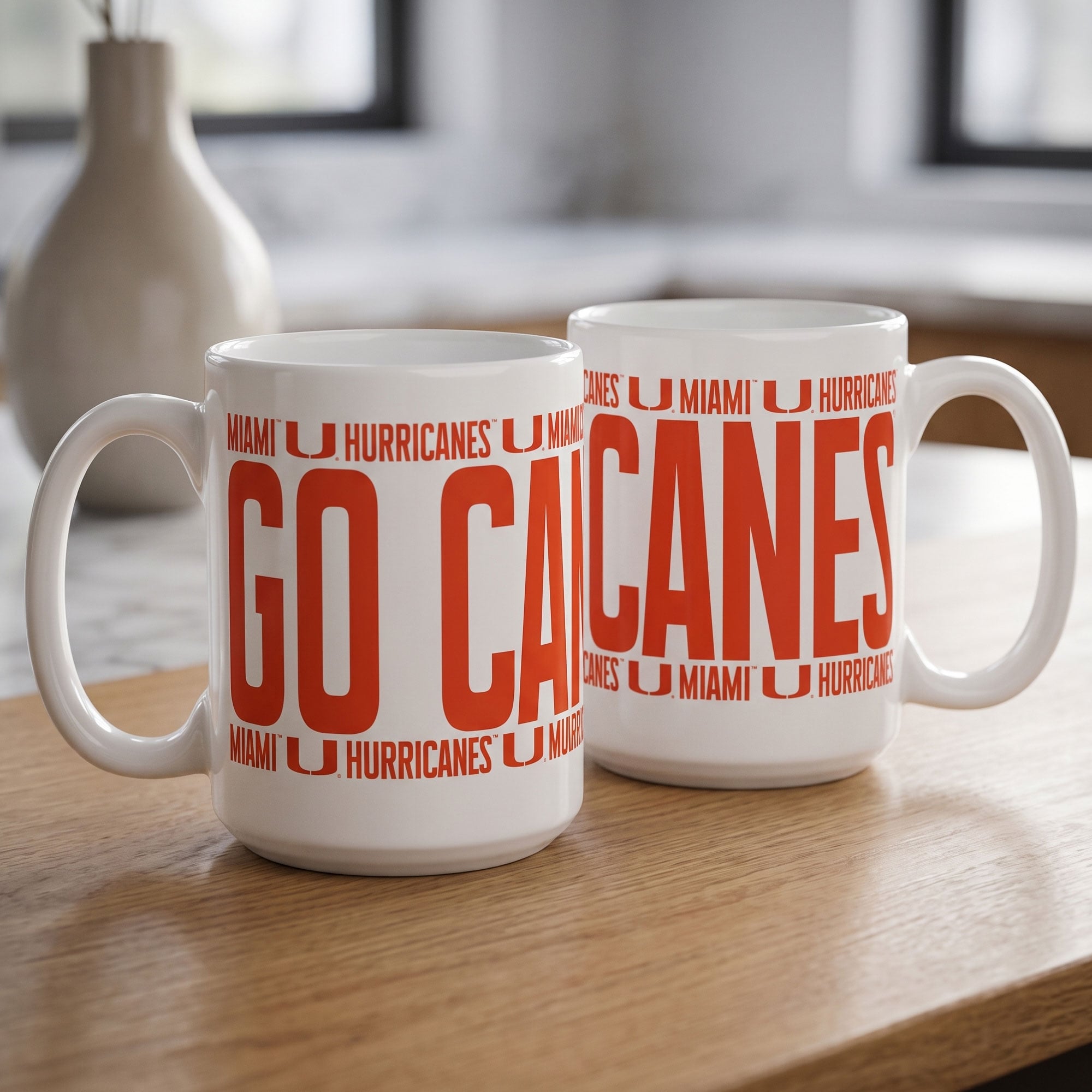 Mug surélevé Indigo Falls Miami Hurricanes - Lot de 2