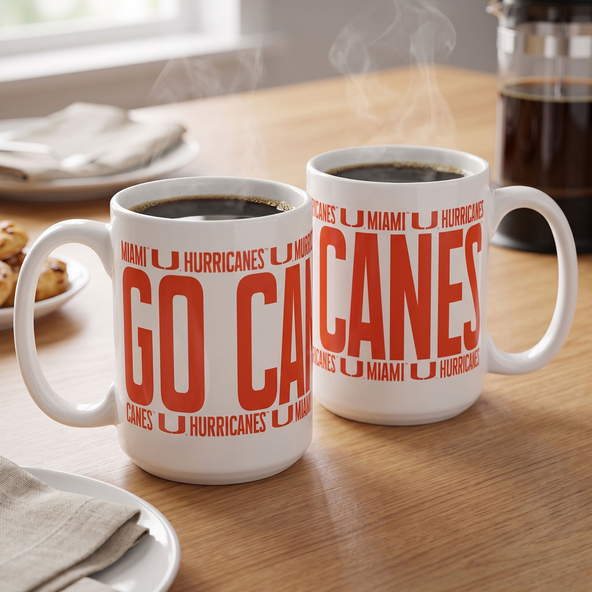 Mug surélevé Indigo Falls Miami Hurricanes - Lot de 2