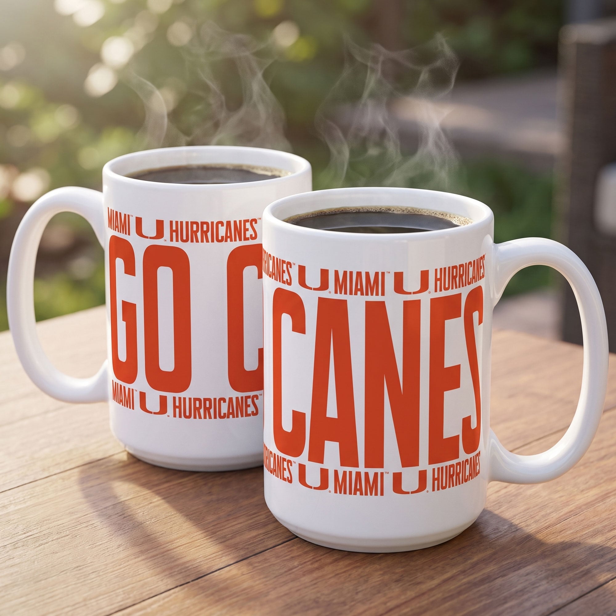 Mug surélevé Indigo Falls Miami Hurricanes - Lot de 2