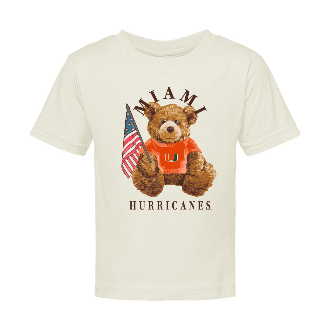 T-shirt bébé crème Miami Hurricanes All-American Teddi
