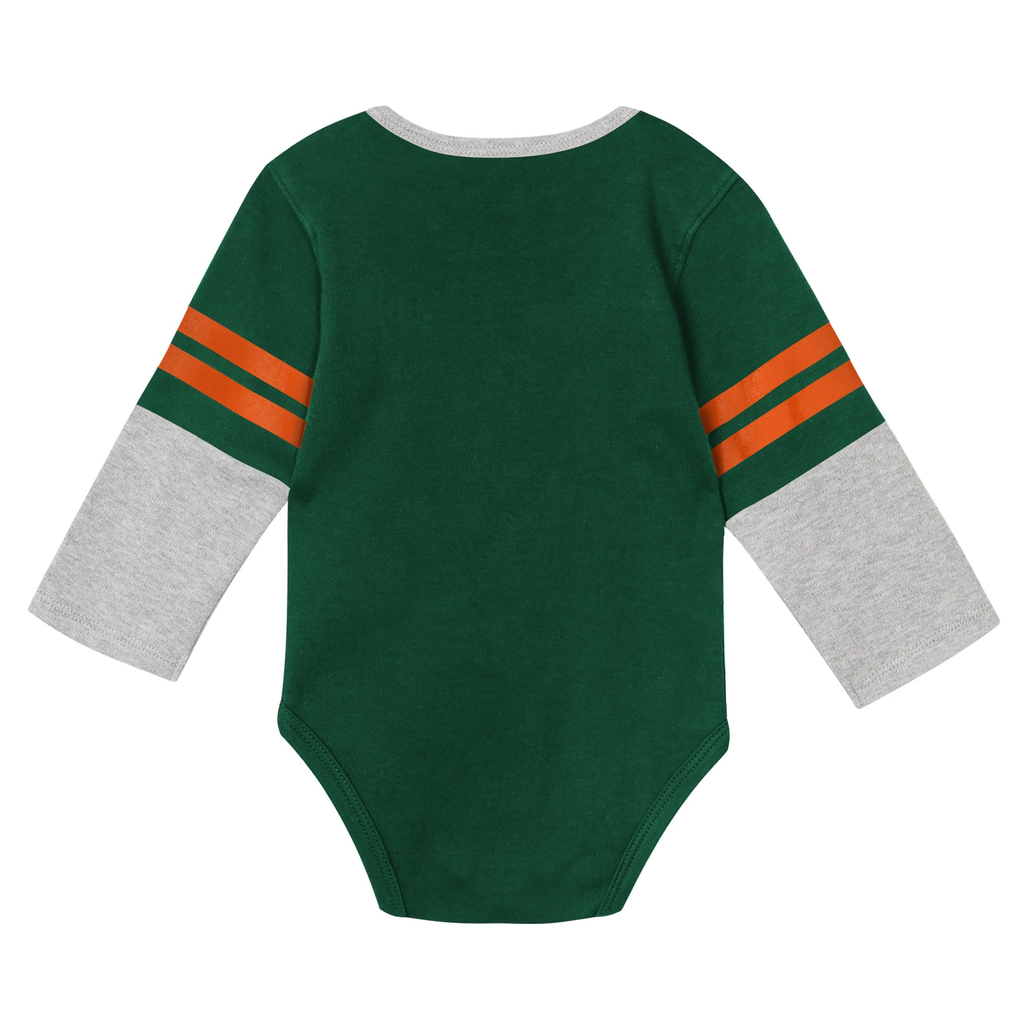 Infant Outerstuff Miami Hurricanes Double Up Three-Piece Bodysuits & Pants Set