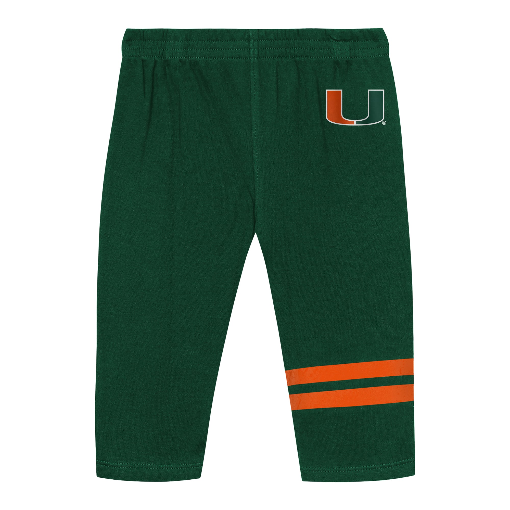 Infant Outerstuff Miami Hurricanes Double Up Three-Piece Bodysuits & Pants Set