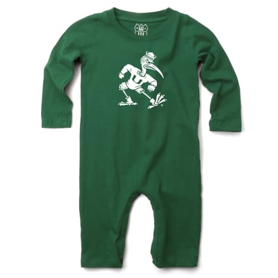  Miami Hurricanes Wes & Willy Infant Long Sleeve Romper - Green