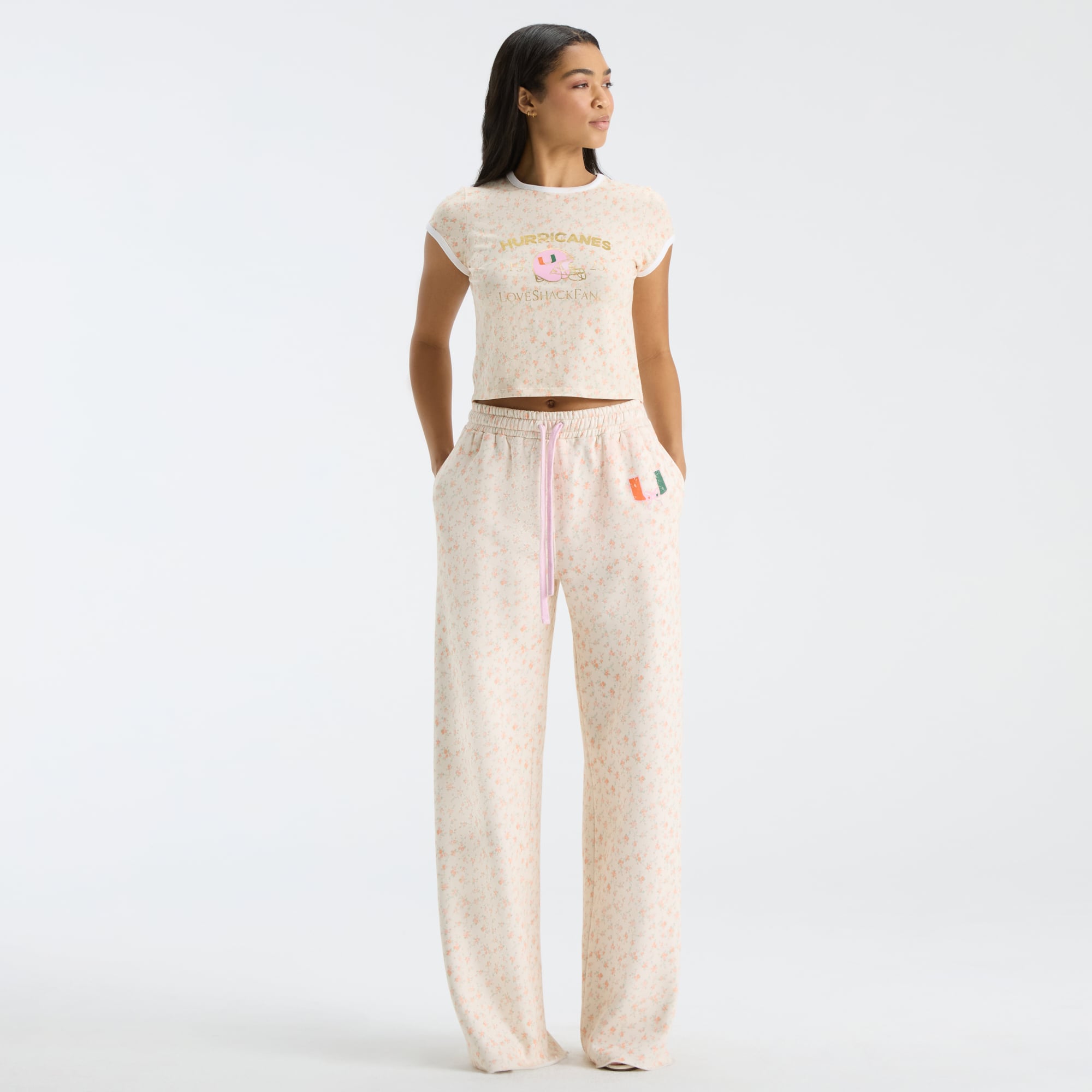 LoveShackFancy Women's Orange Miami Hurricanes Ilyra Sweatpants