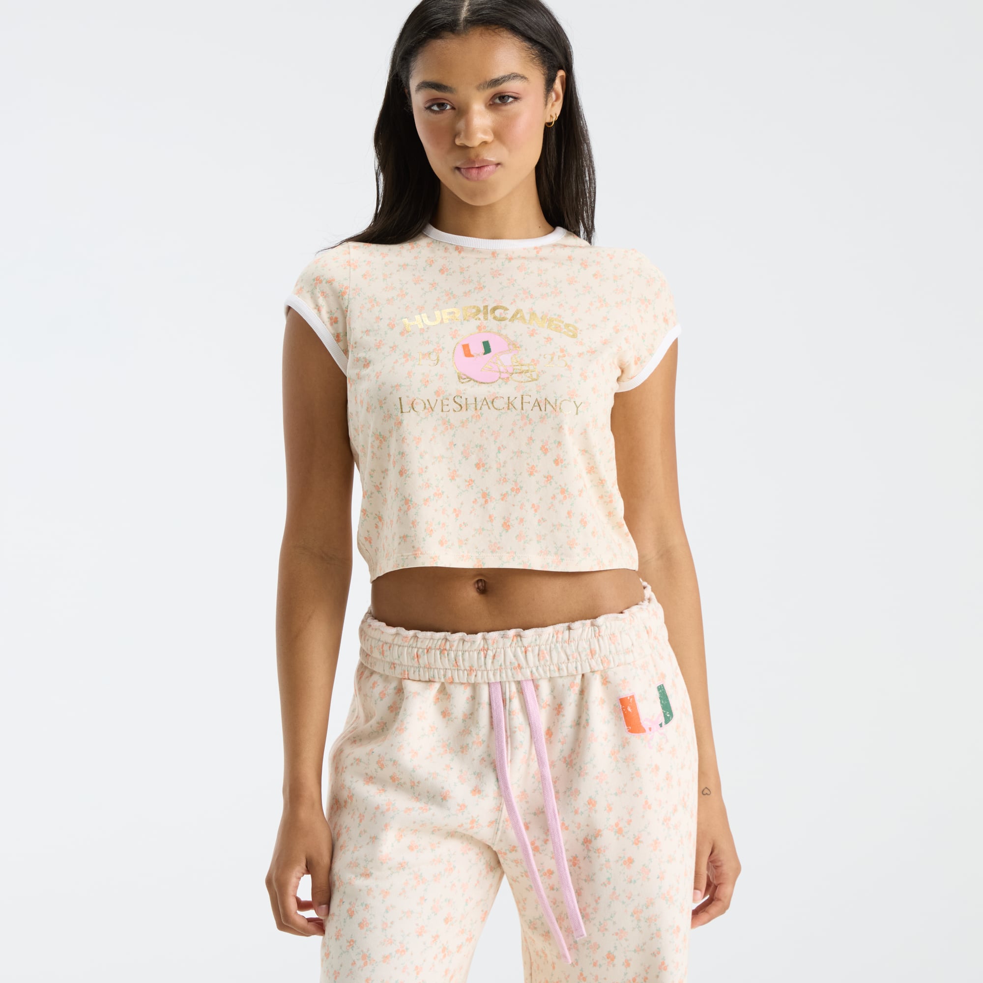 LoveShackFancy Women's Orange Miami Hurricanes Ilyra Sweatpants