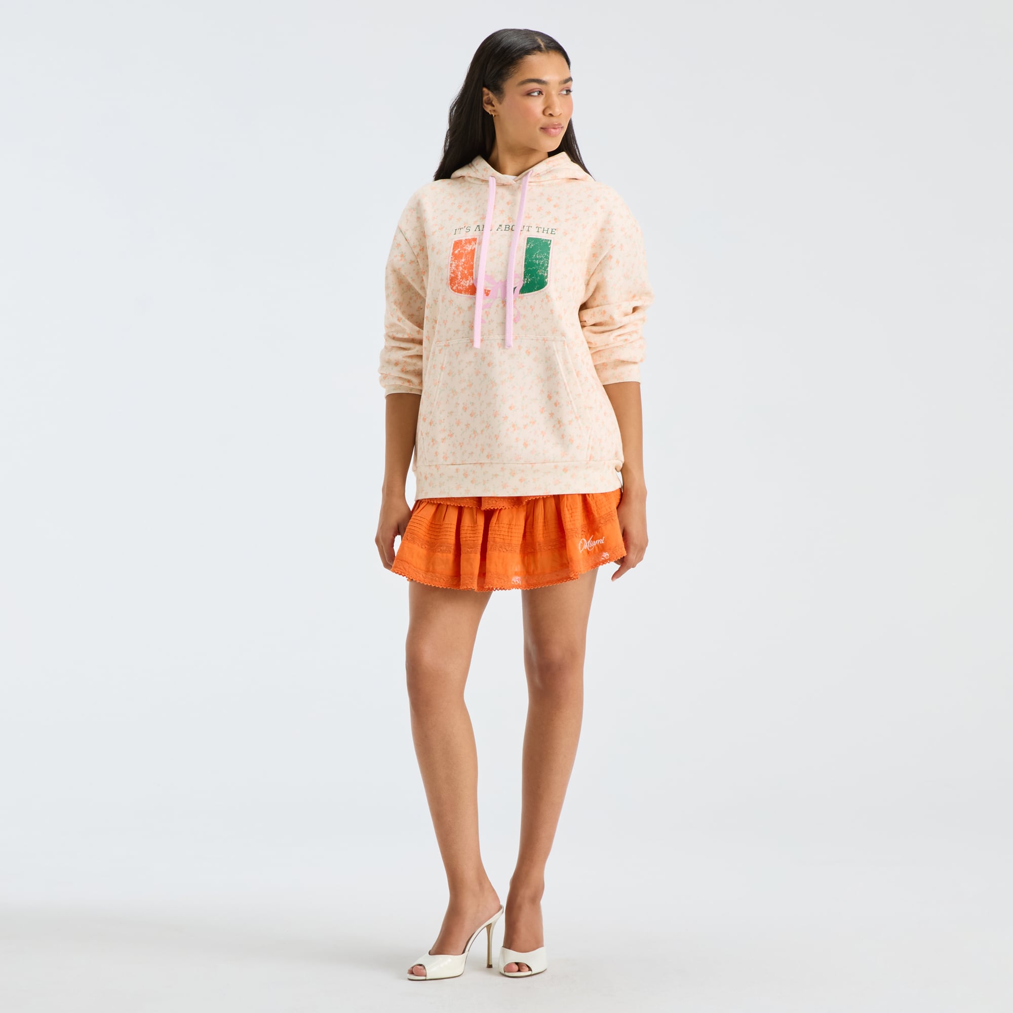 LoveShackFancy Women's Orange Miami Hurricanes Nacova Hoodie
