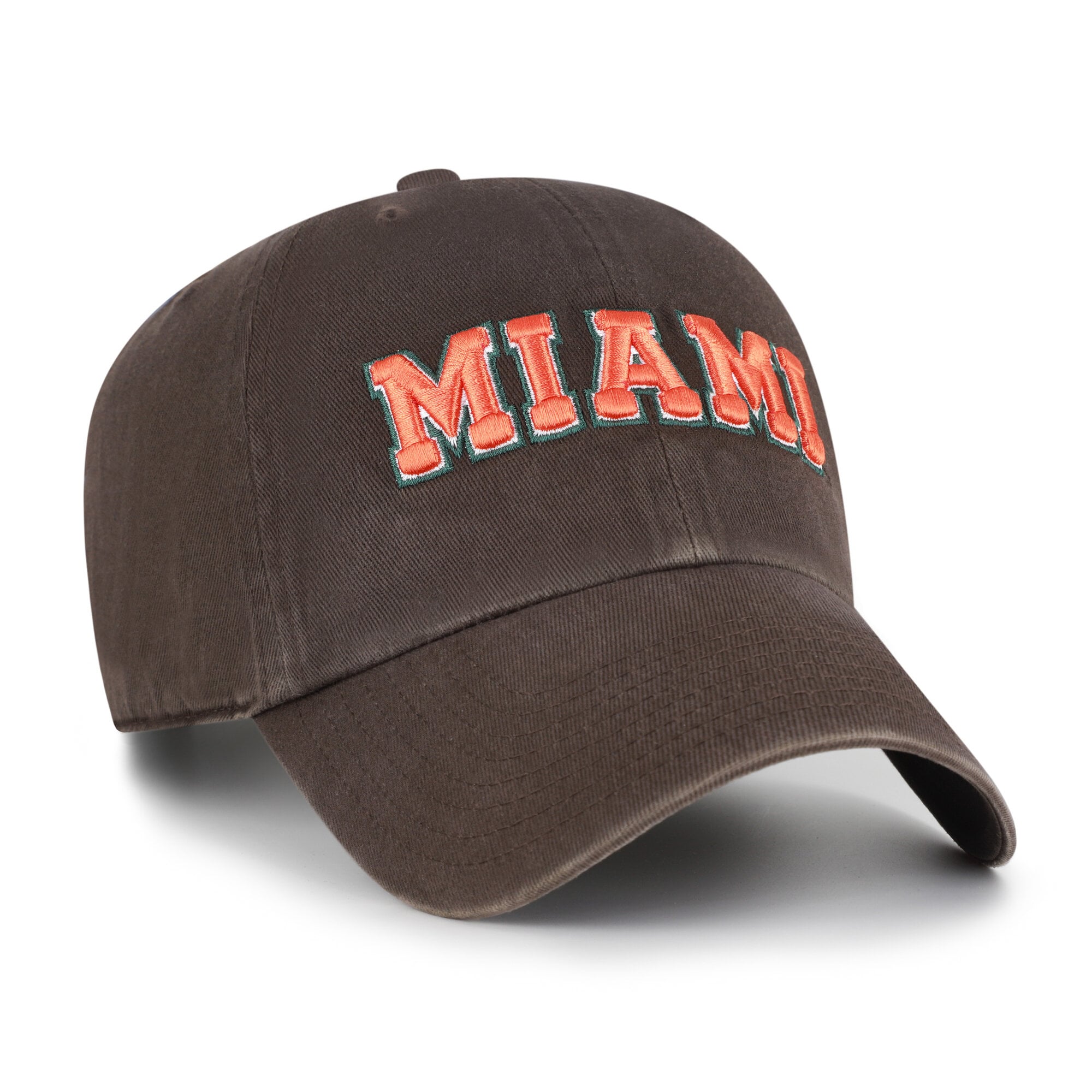 Casquette ajustable pour homme '47 marron Miami Hurricanes Vault Clean Up