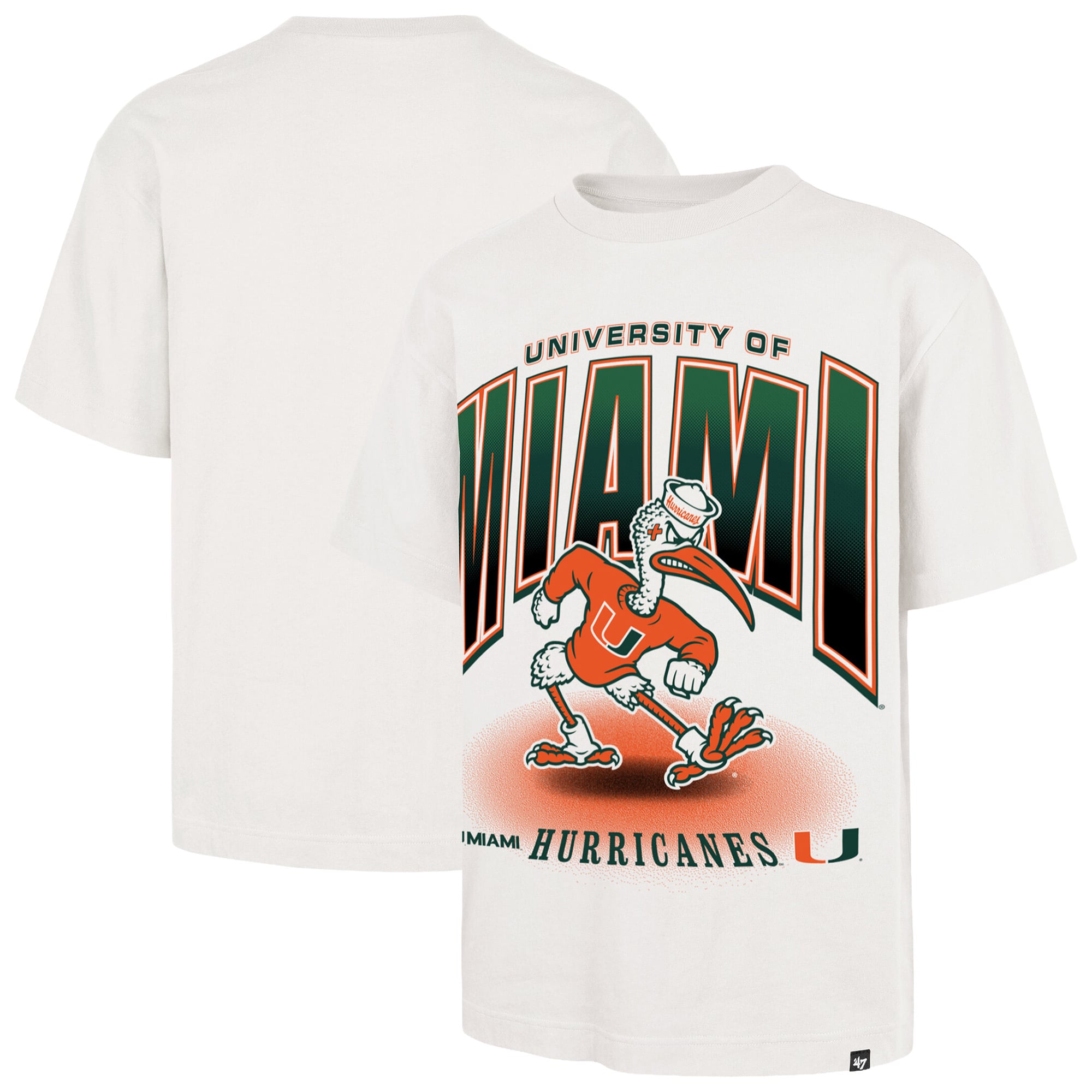 Men's '47  Cream Miami Hurricanes Team Flex Foundation T-Shirt