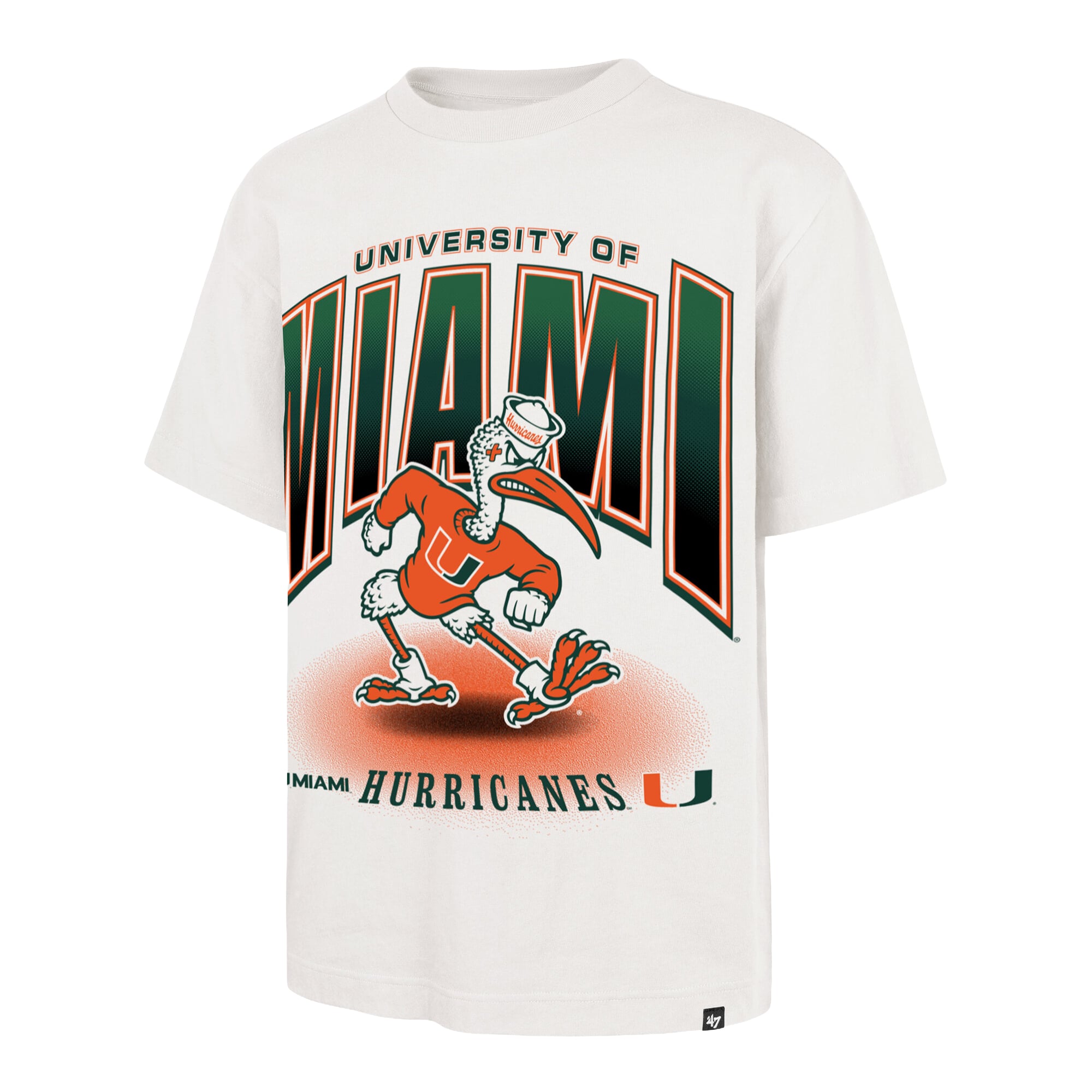 Men's '47  Cream Miami Hurricanes Team Flex Foundation T-Shirt
