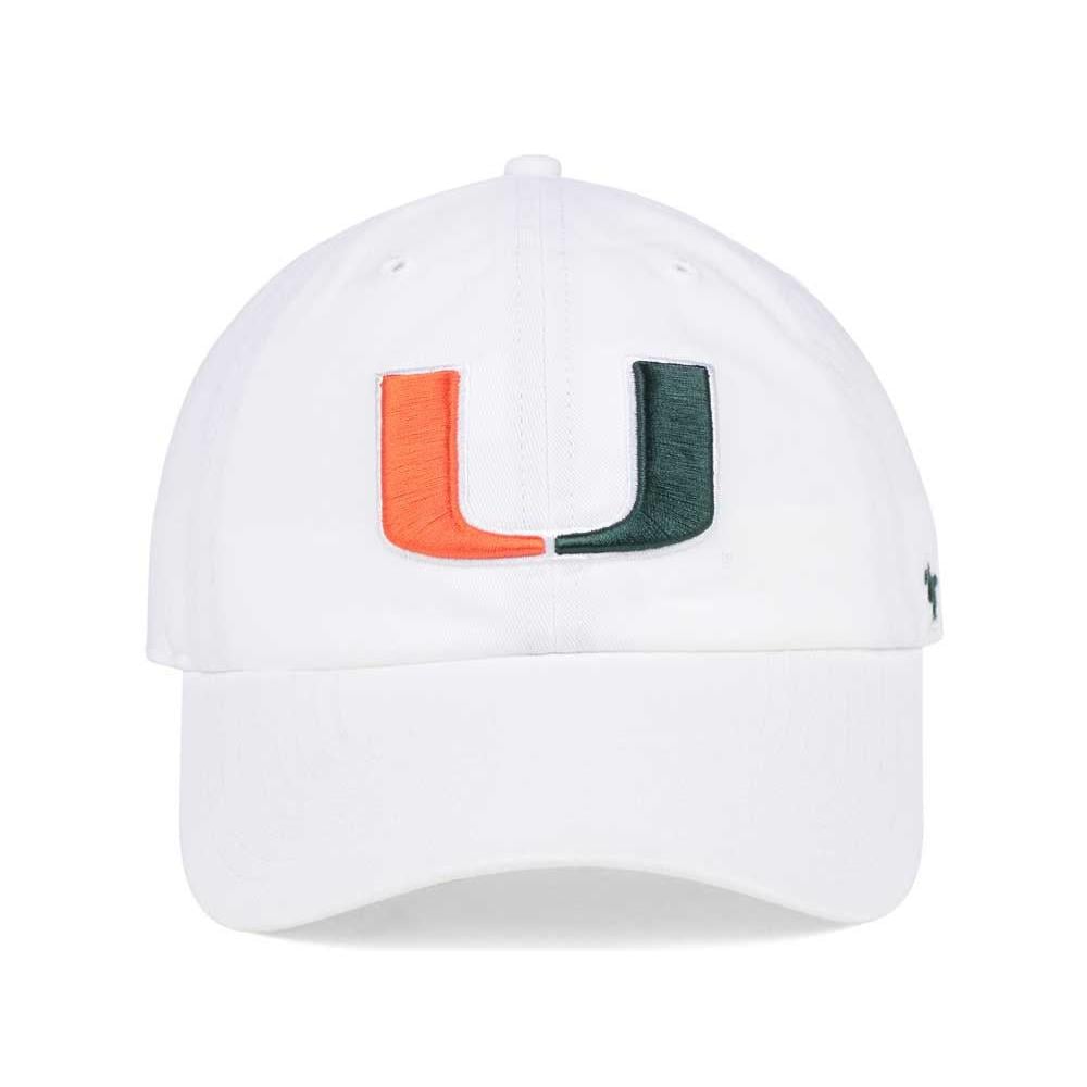 Casquette ajustable blanche « 47 Miami Hurricanes Clean Up » pour homme