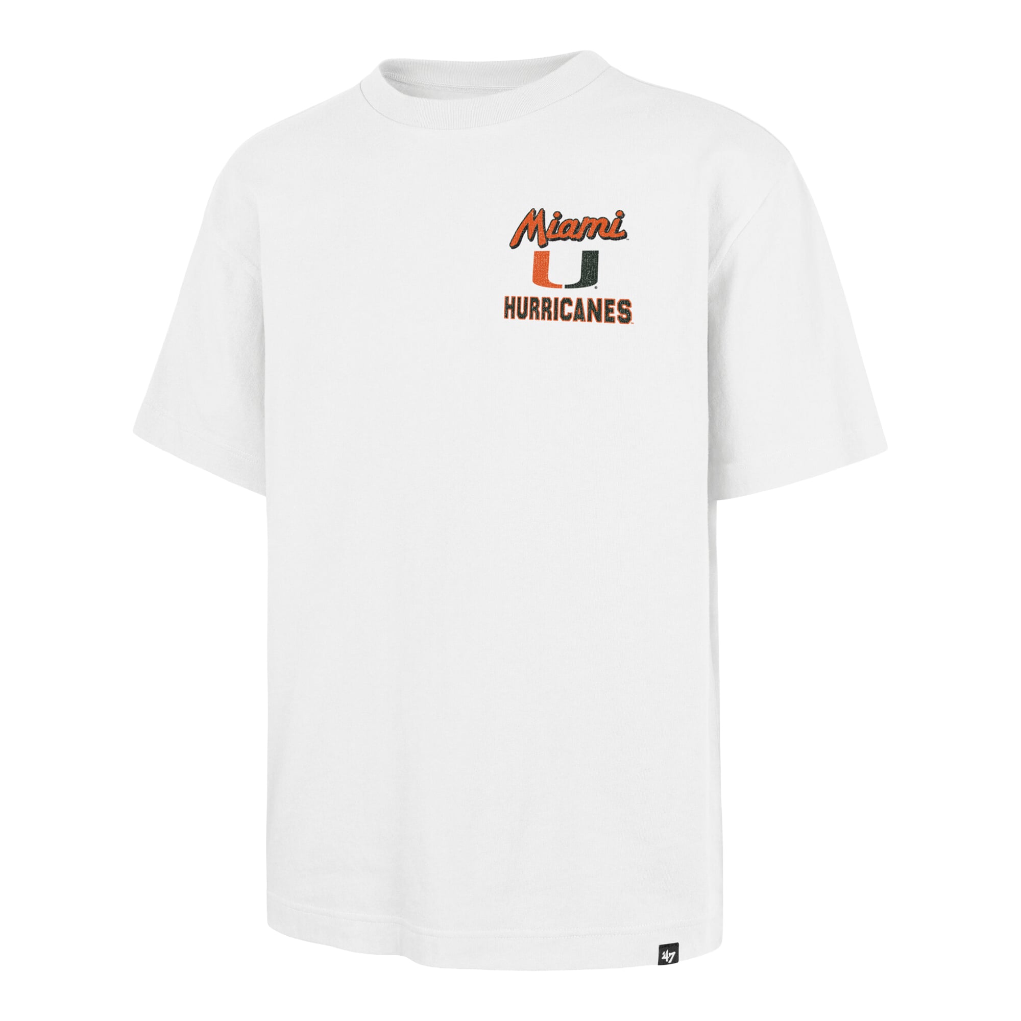 T-shirt homme blanc '47 Miami Hurricanes n° 1 Mascot Foundation