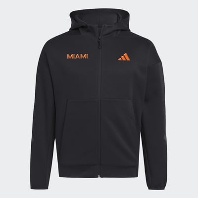 Miami Hurricanes adidas Z.N.E Full-Zip Hoodie - Black