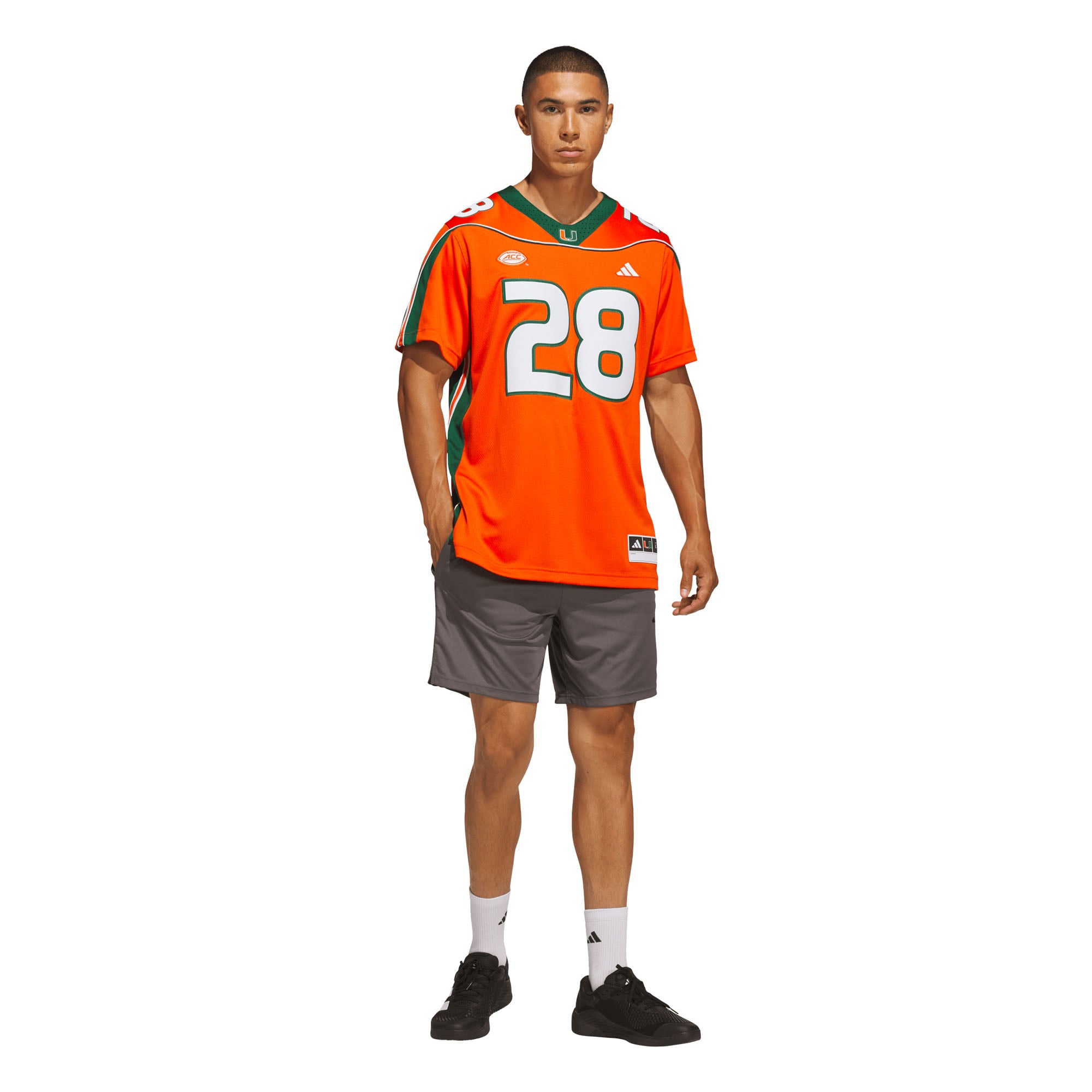Maillot domicile adidas Clinton Portis orange Miami Hurricanes Premier pour homme