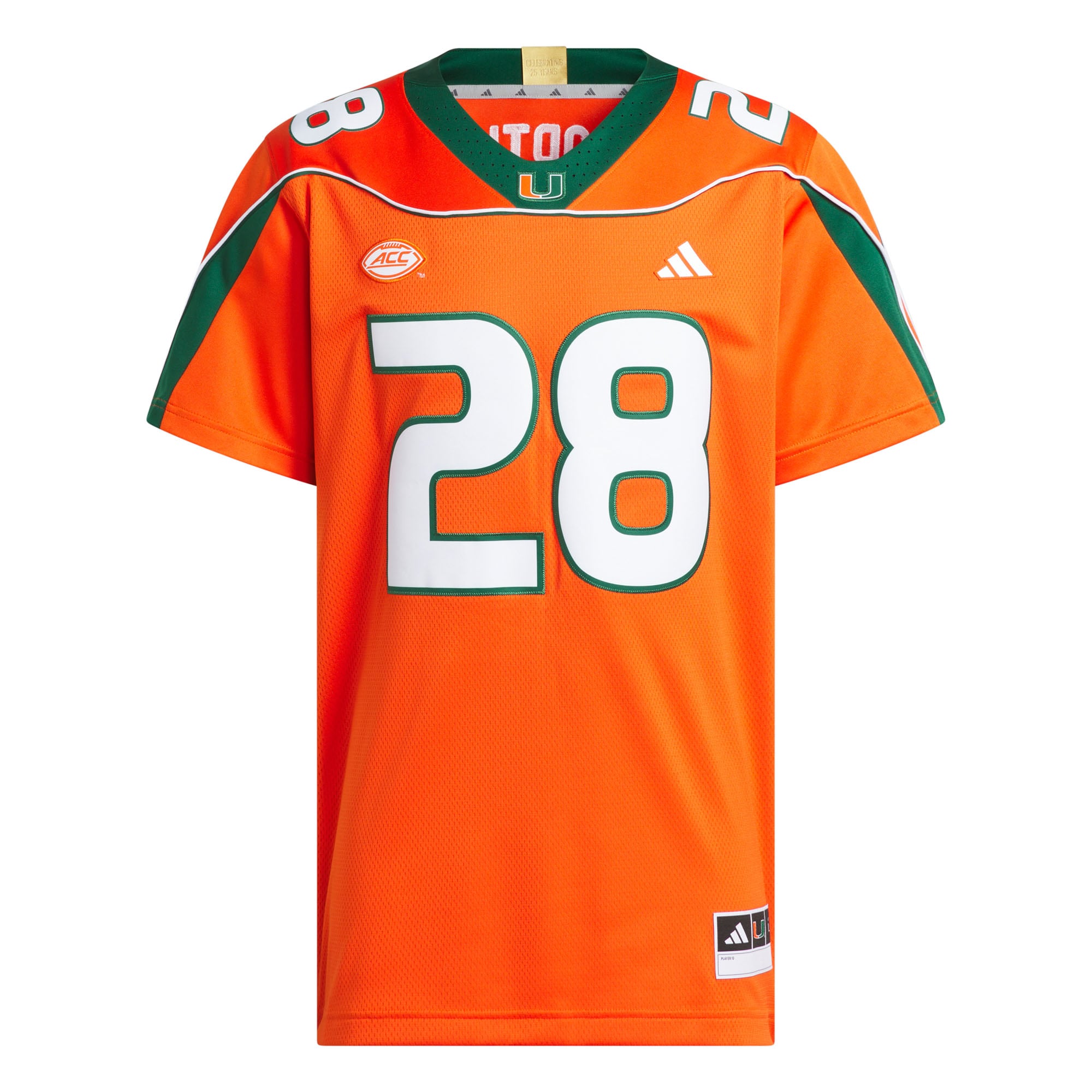Maillot domicile adidas Clinton Portis orange Miami Hurricanes Premier pour homme