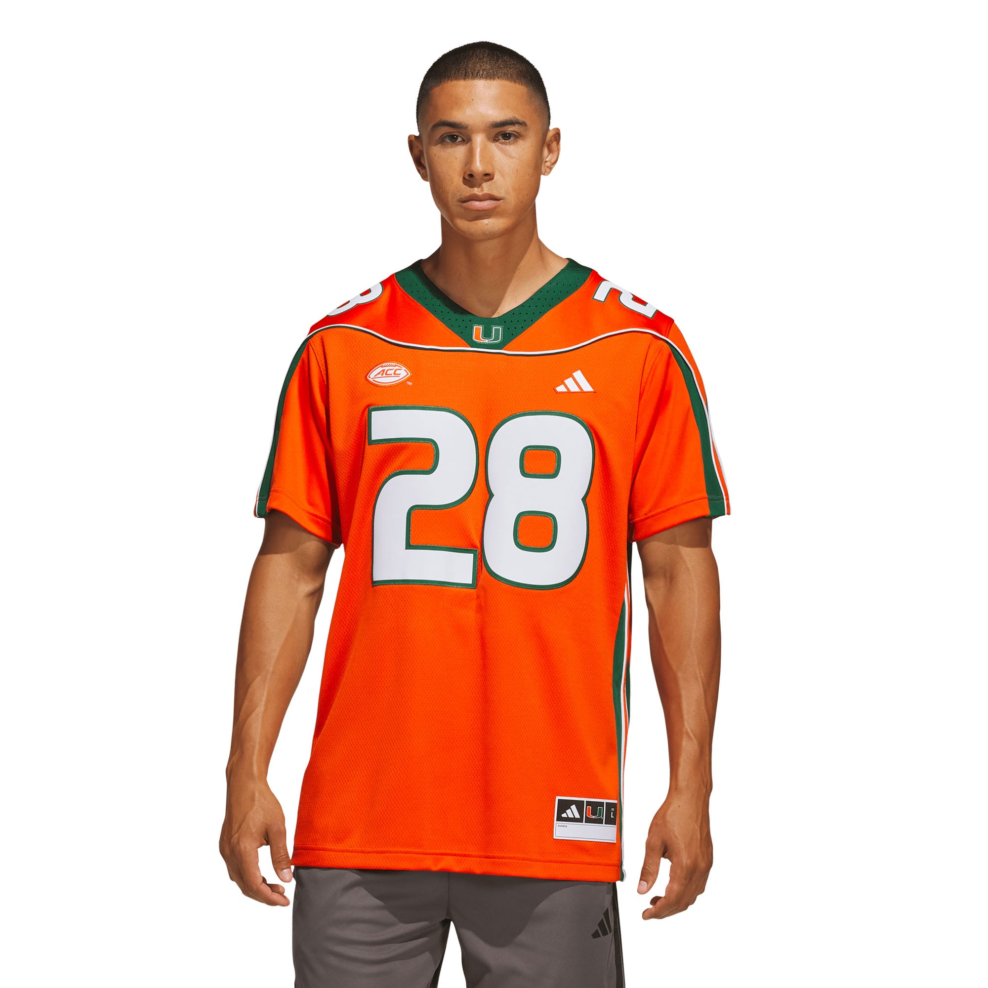 Maillot domicile adidas Clinton Portis orange Miami Hurricanes Premier pour homme