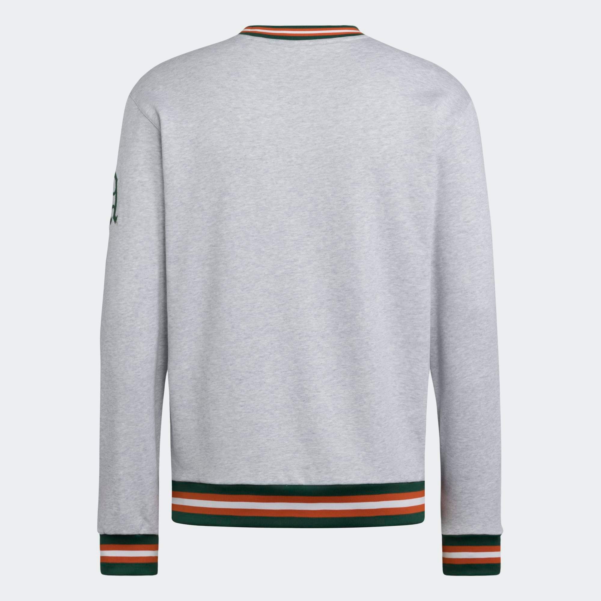 Men's adidas Gray Miami Hurricanes Dugout Collection Sweatshirt