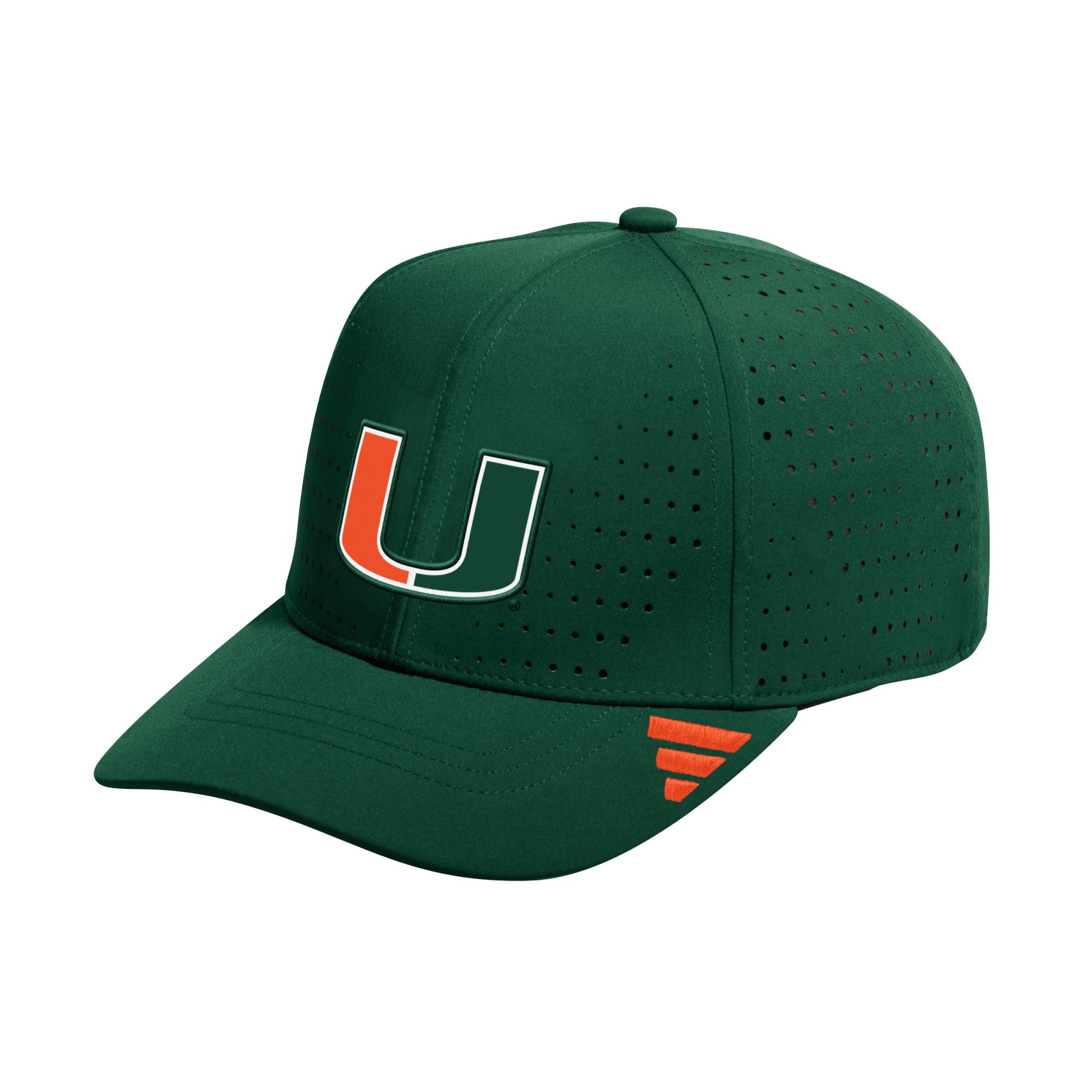 Casquette ajustable adidas verte Miami Hurricanes pour homme