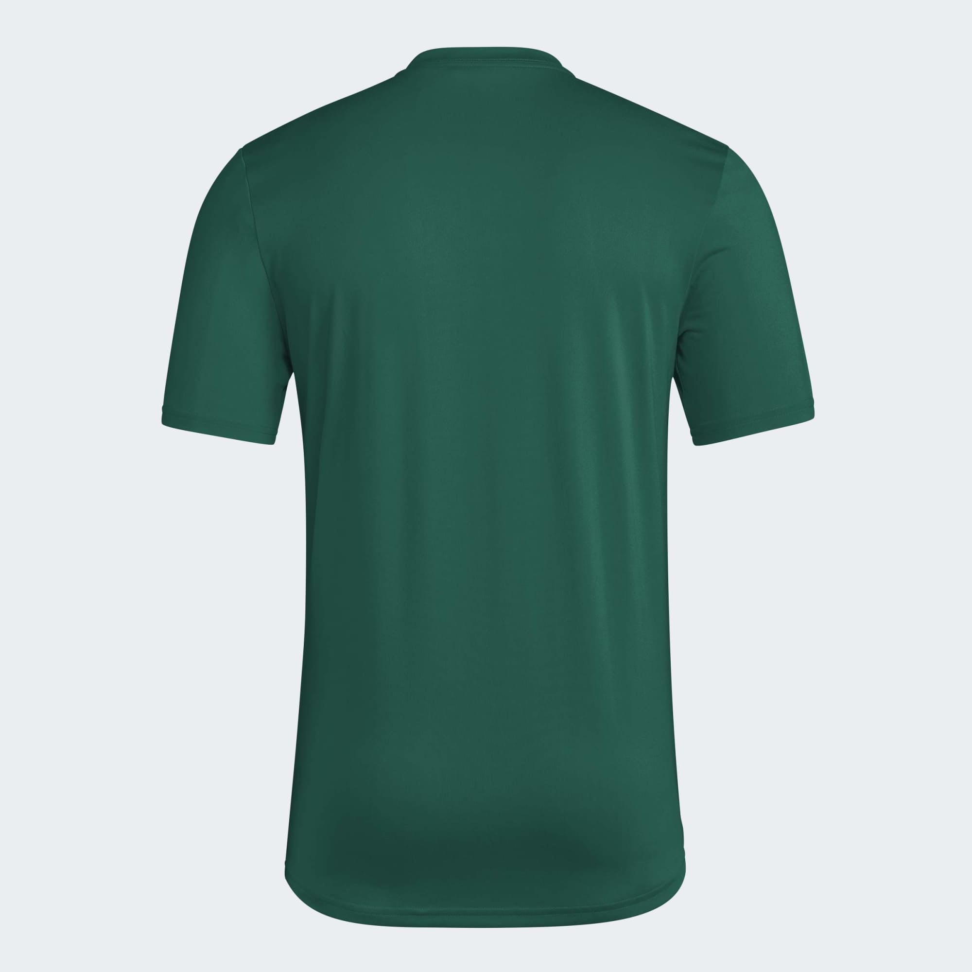 Men's adidas  Green Miami Hurricanes Locker Slogan Football Pre-Game T-Shirt