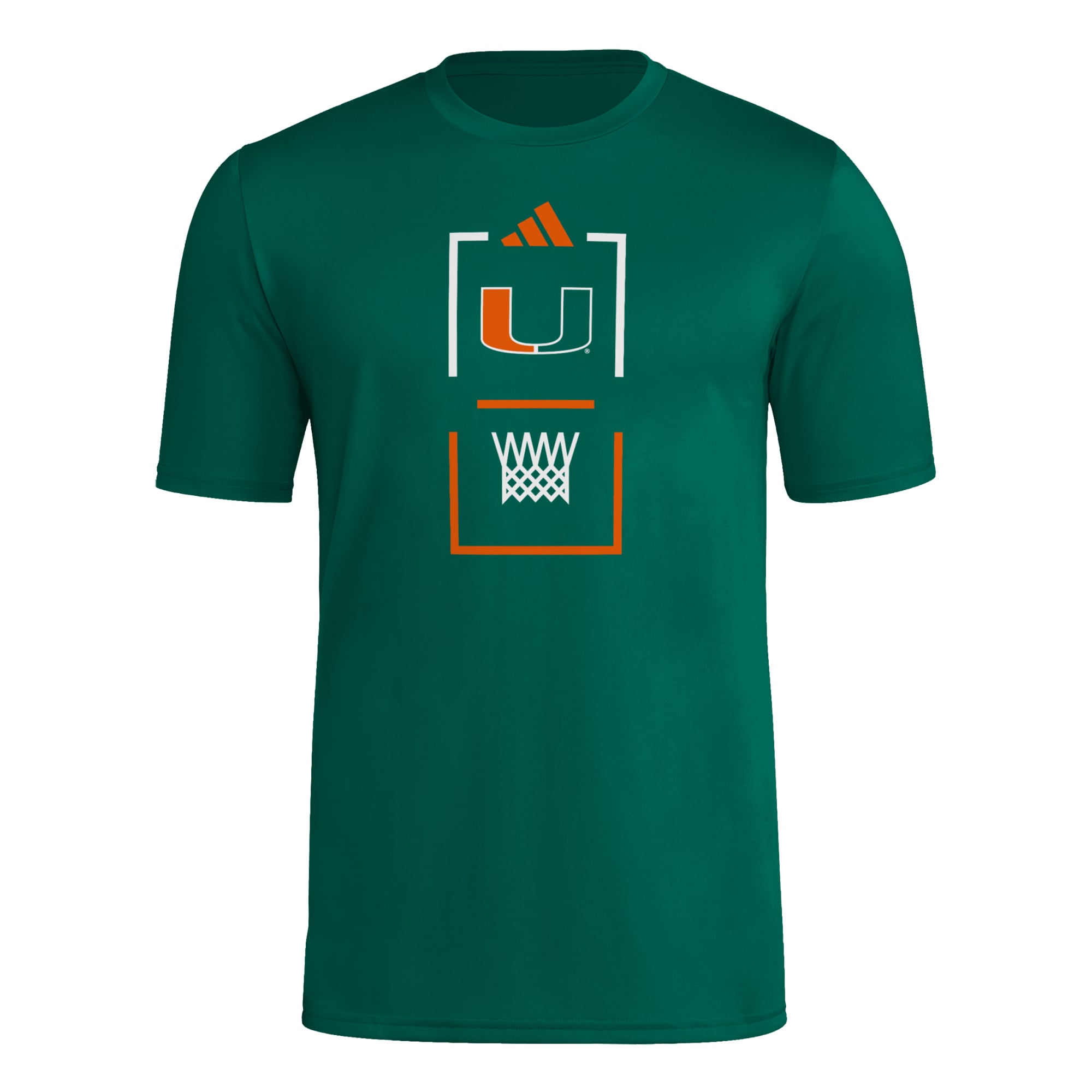 T-shirt d'avant-match adidas vert Miami Hurricanes pour homme