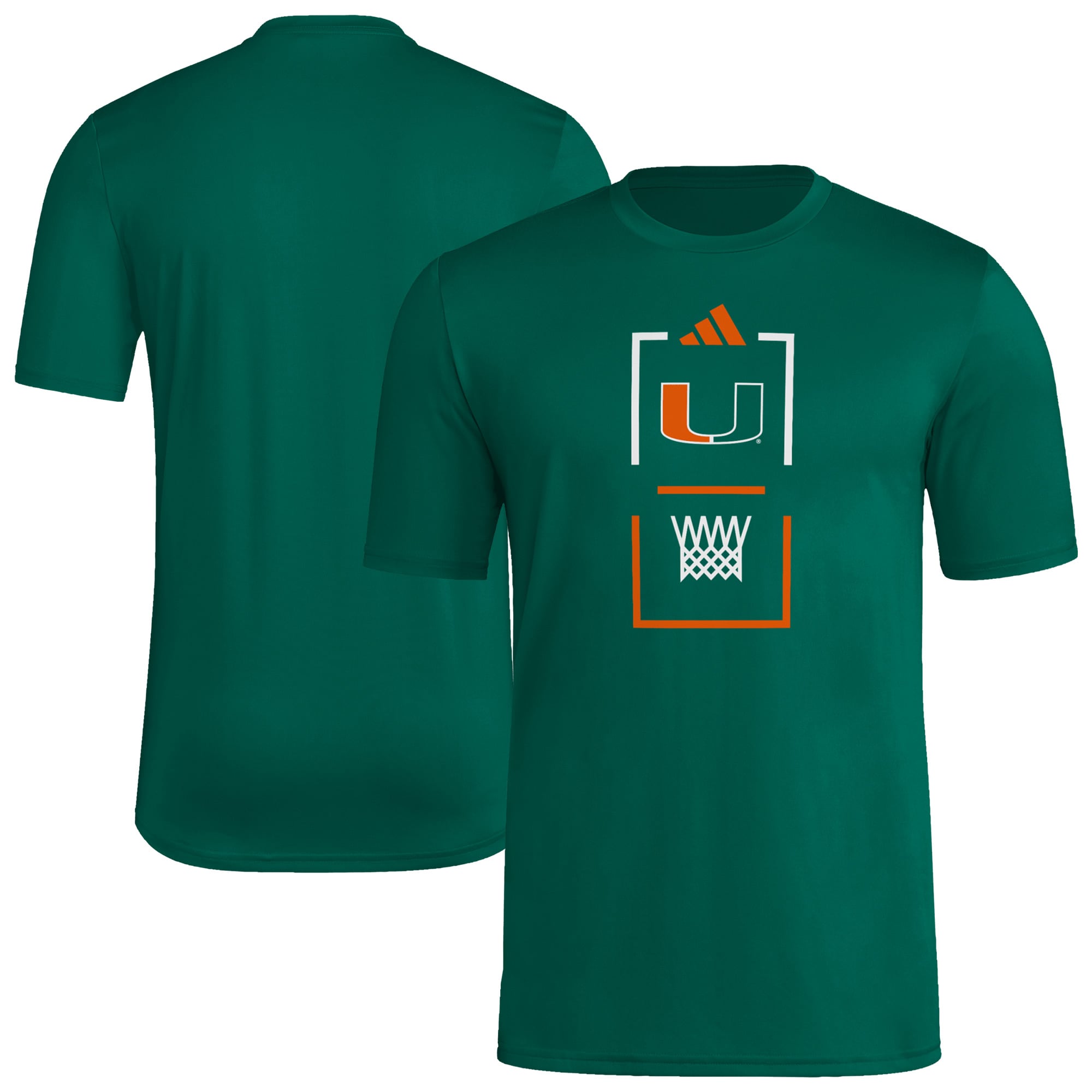 T-shirt d'avant-match adidas vert Miami Hurricanes pour homme