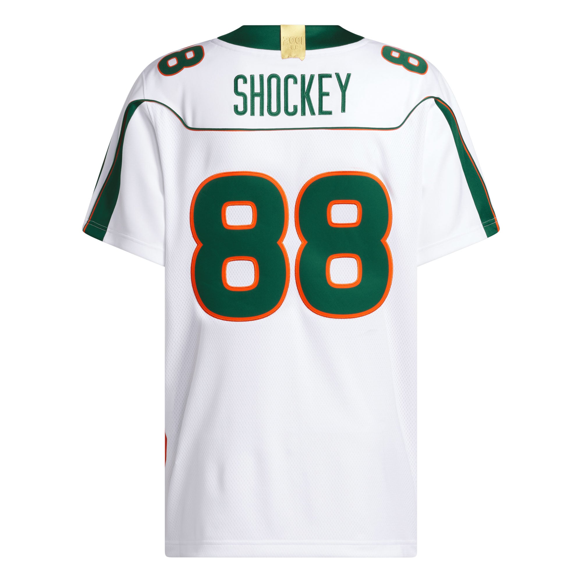 Maillot adidas Jeremy Shockey blanc Miami Hurricanes Away It's Back Premier pour homme