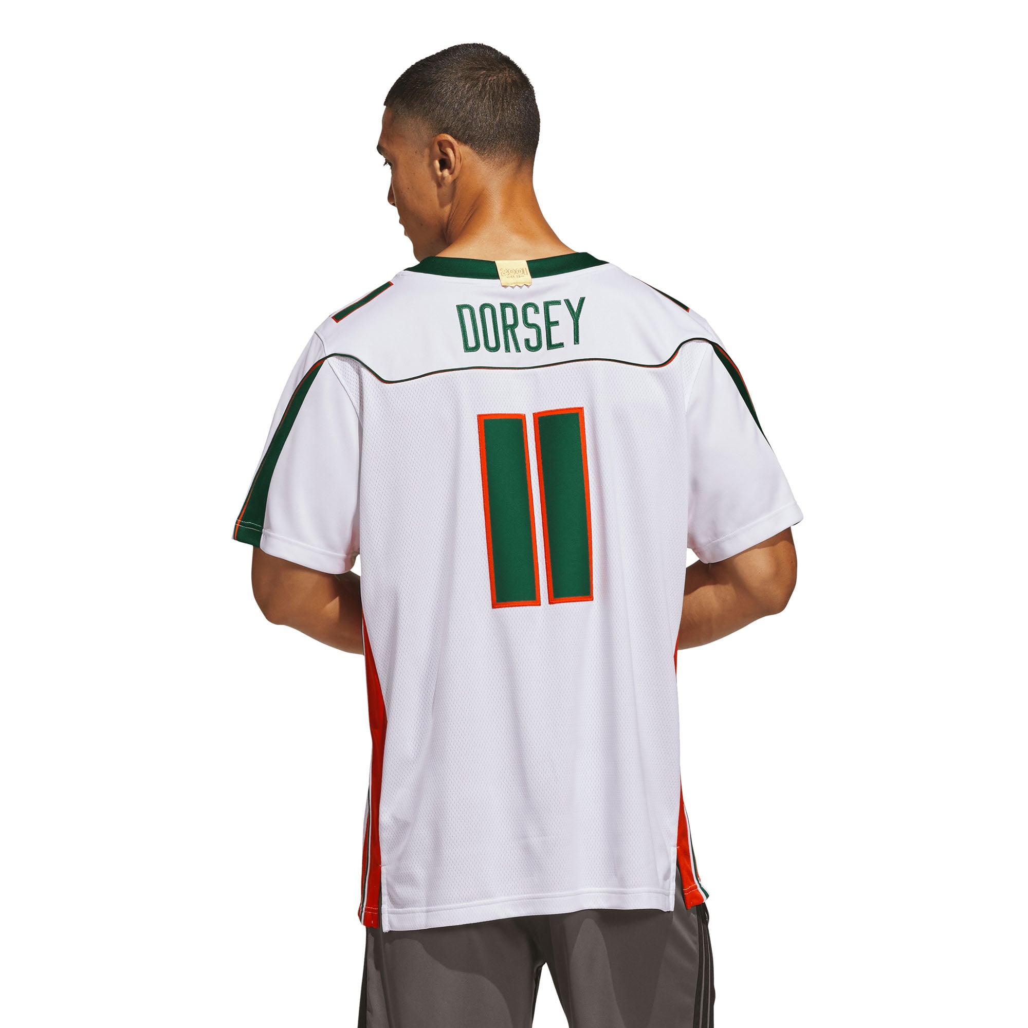 Maillot adidas Ken Dorsey blanc Miami Hurricanes Away It's Back Premier pour homme