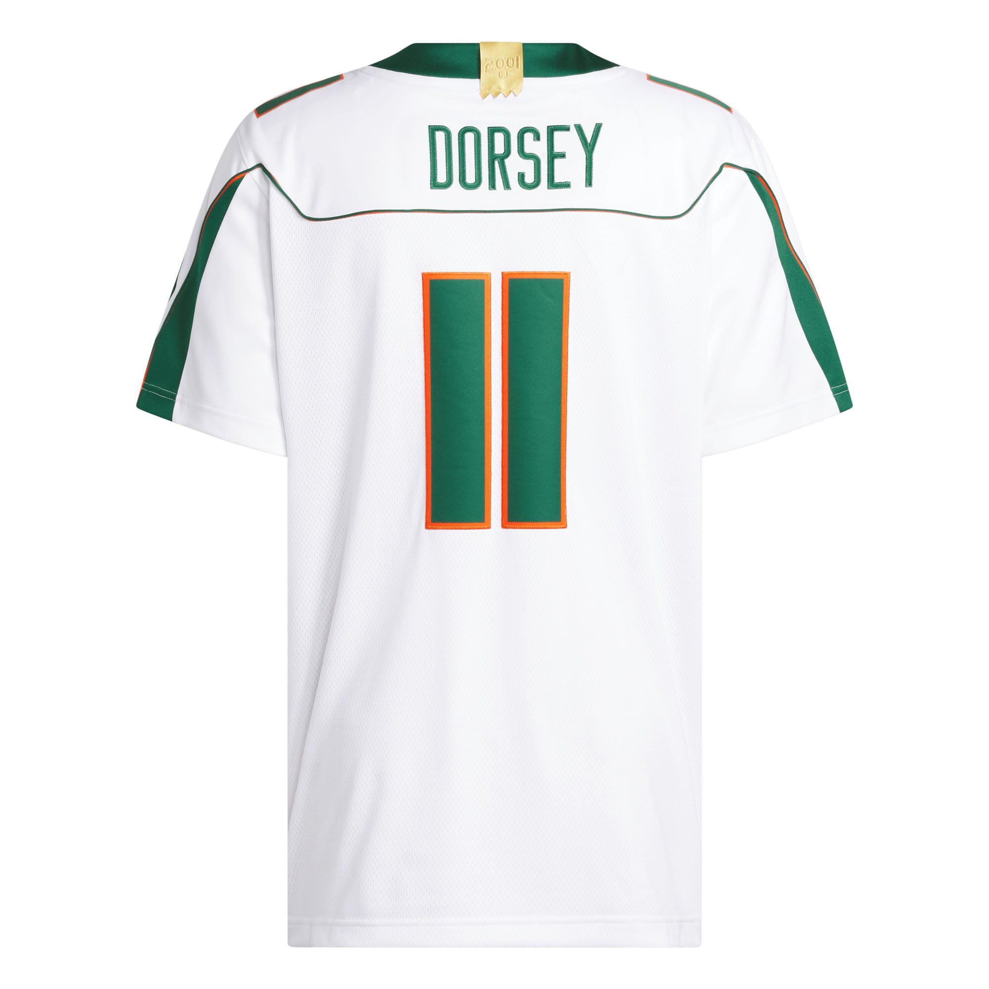 Maillot adidas Ken Dorsey blanc Miami Hurricanes Away It's Back Premier pour homme