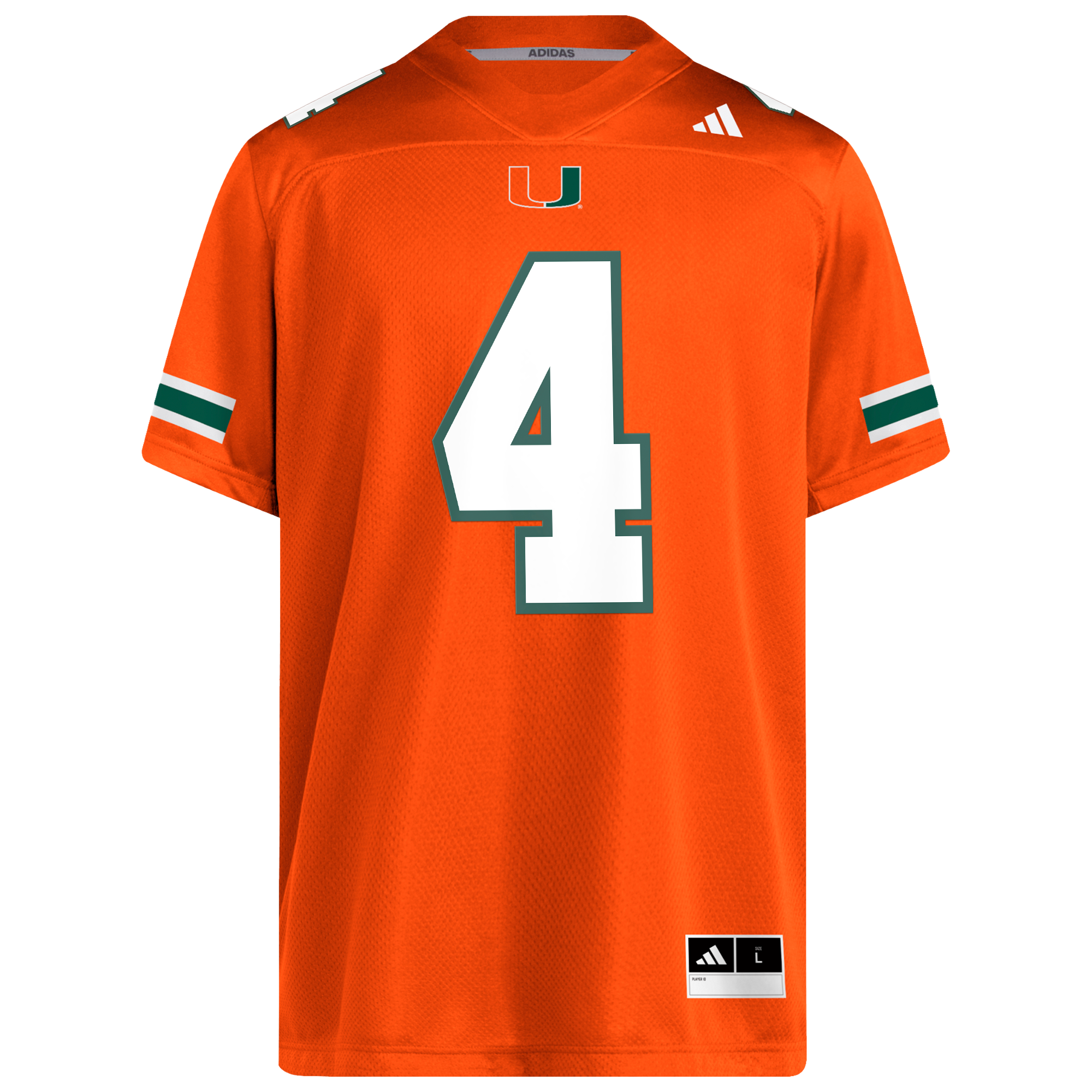Maillot de football américain adidas Mark Fletcher Jr. orange Miami Hurricanes pour homme