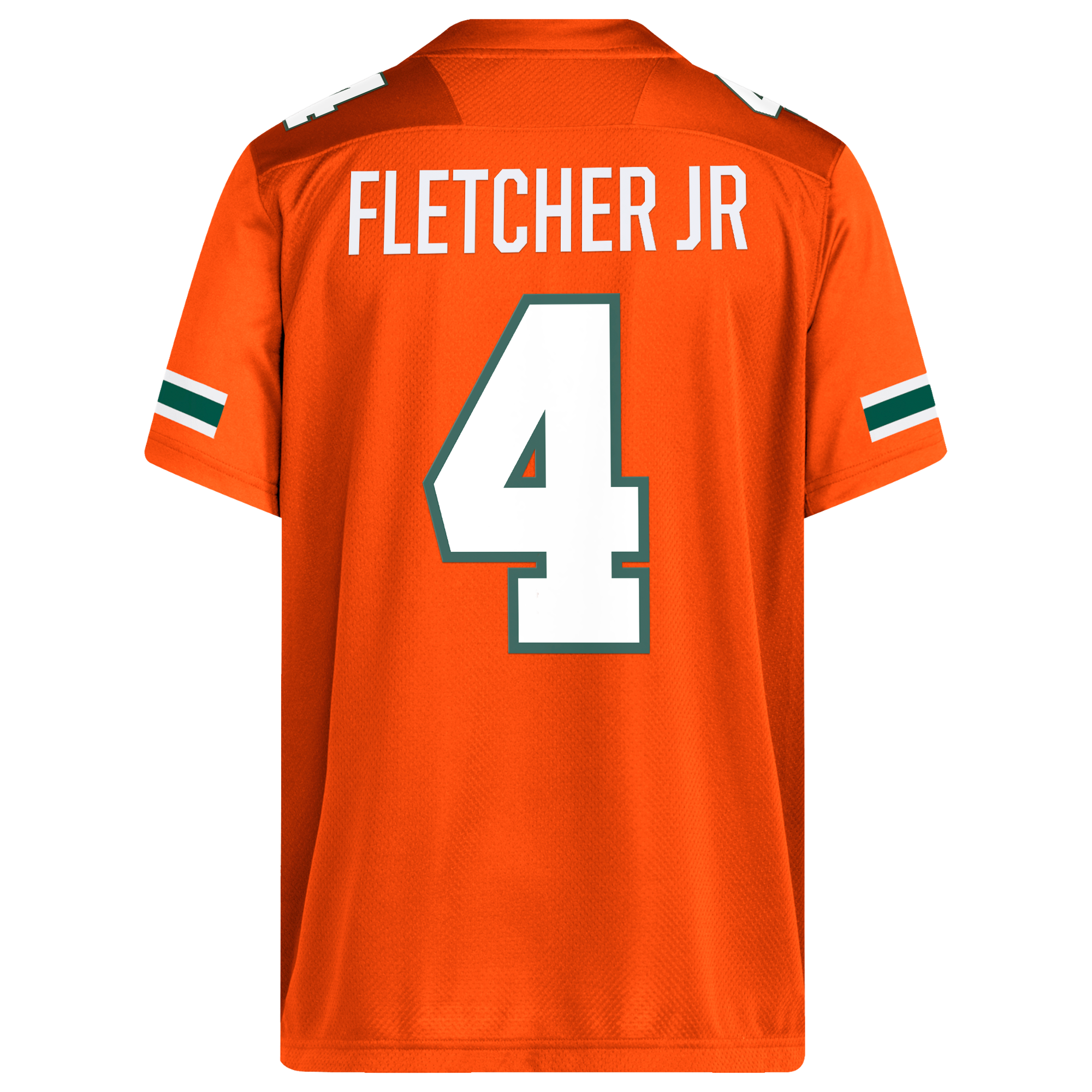 Maillot de football américain adidas Mark Fletcher Jr. orange Miami Hurricanes pour homme