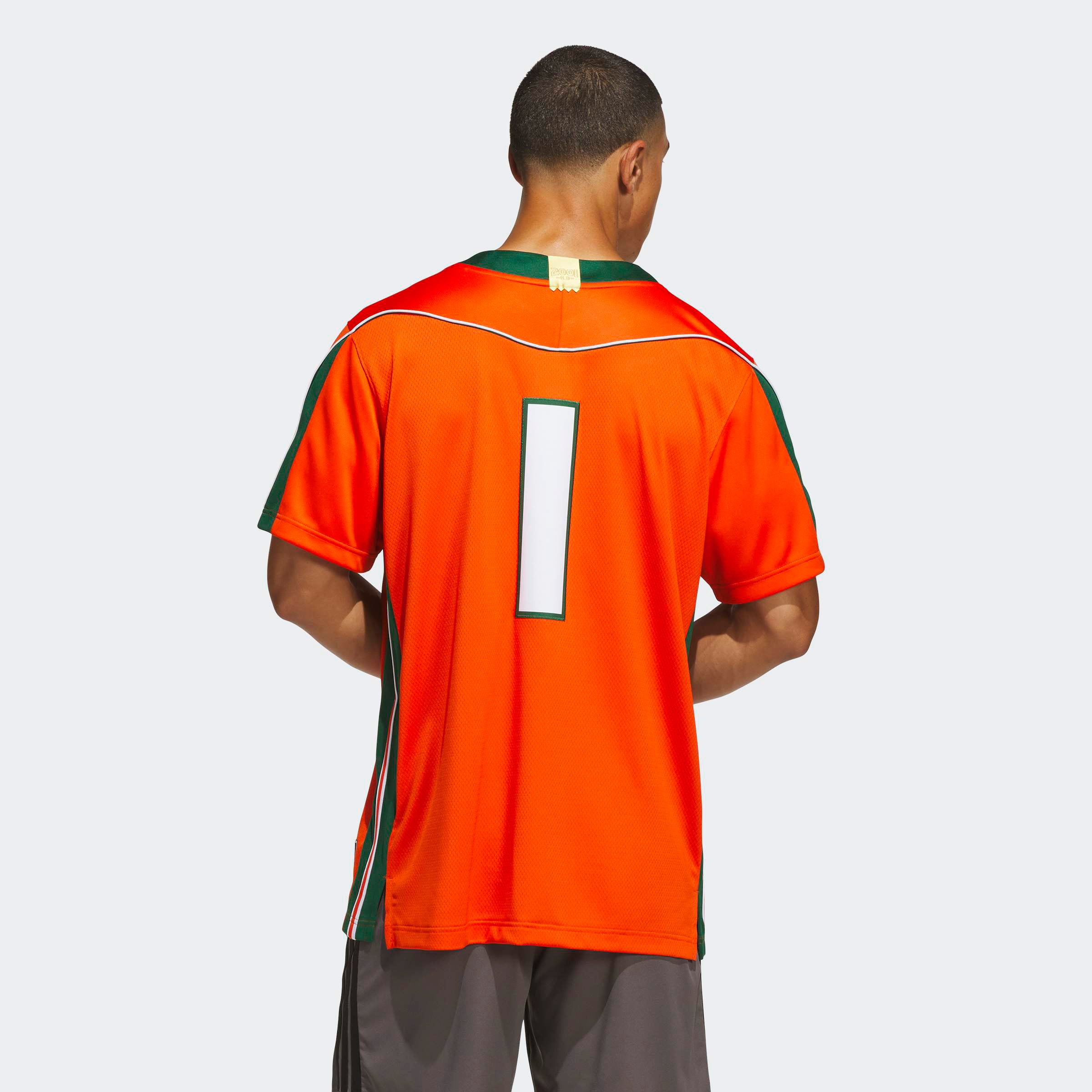 Maillot adidas Premier n°1 Orange Miami Hurricanes « It's Back » pour homme