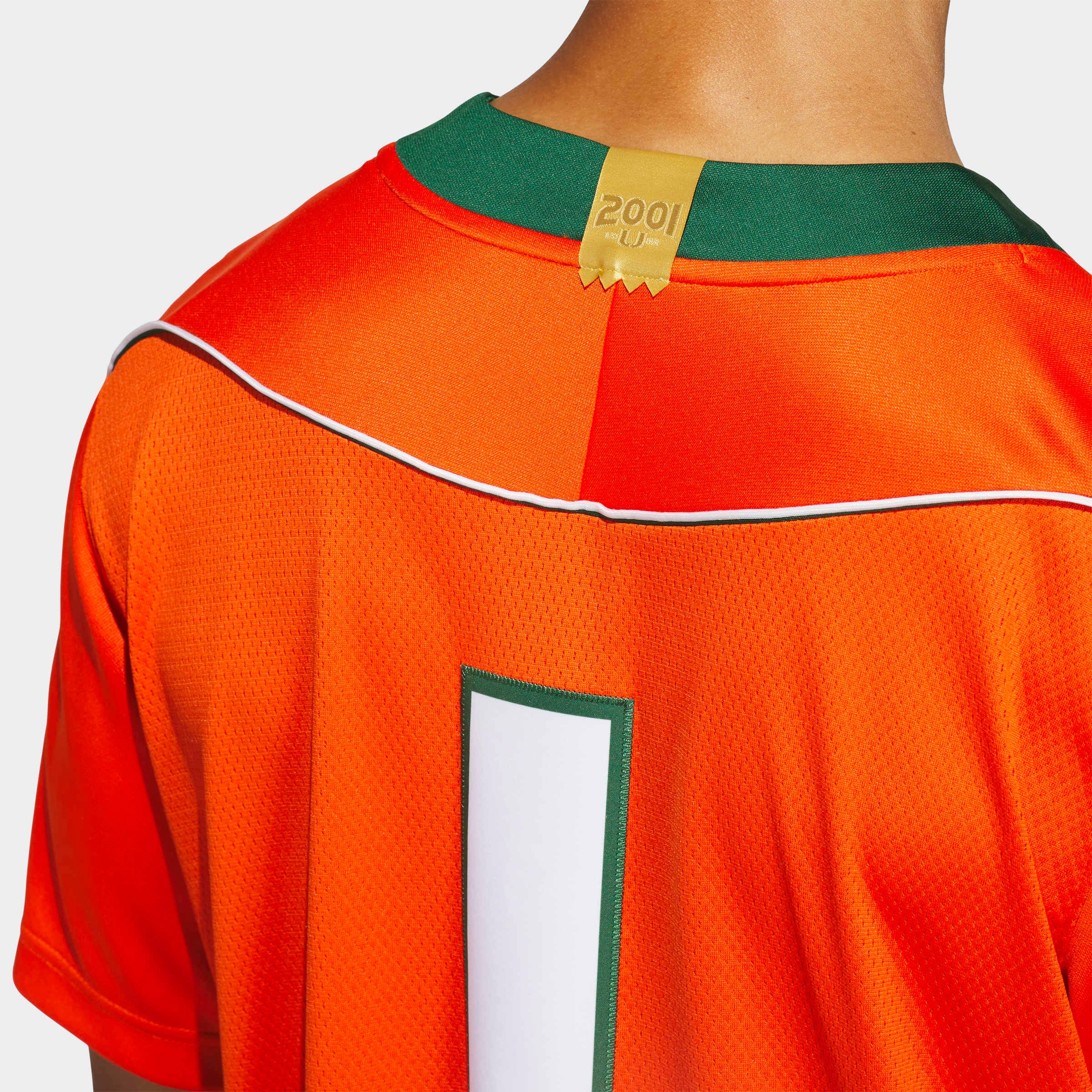 Maillot adidas Premier n°1 Orange Miami Hurricanes « It's Back » pour homme