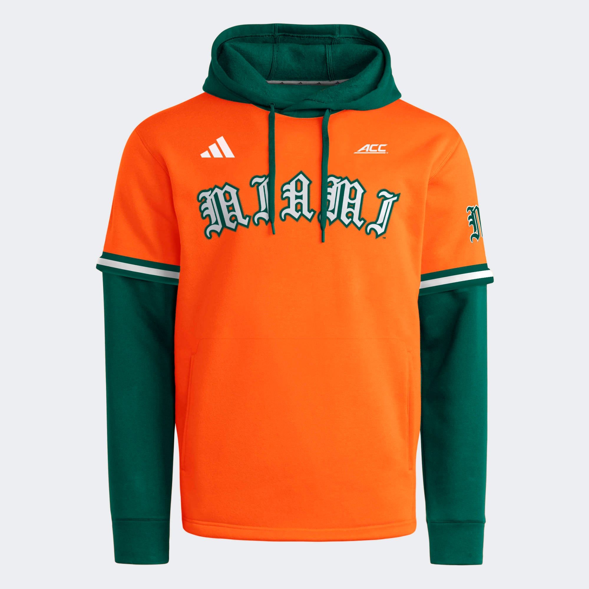 Sweat à capuche adidas orange Miami Hurricanes pour homme
