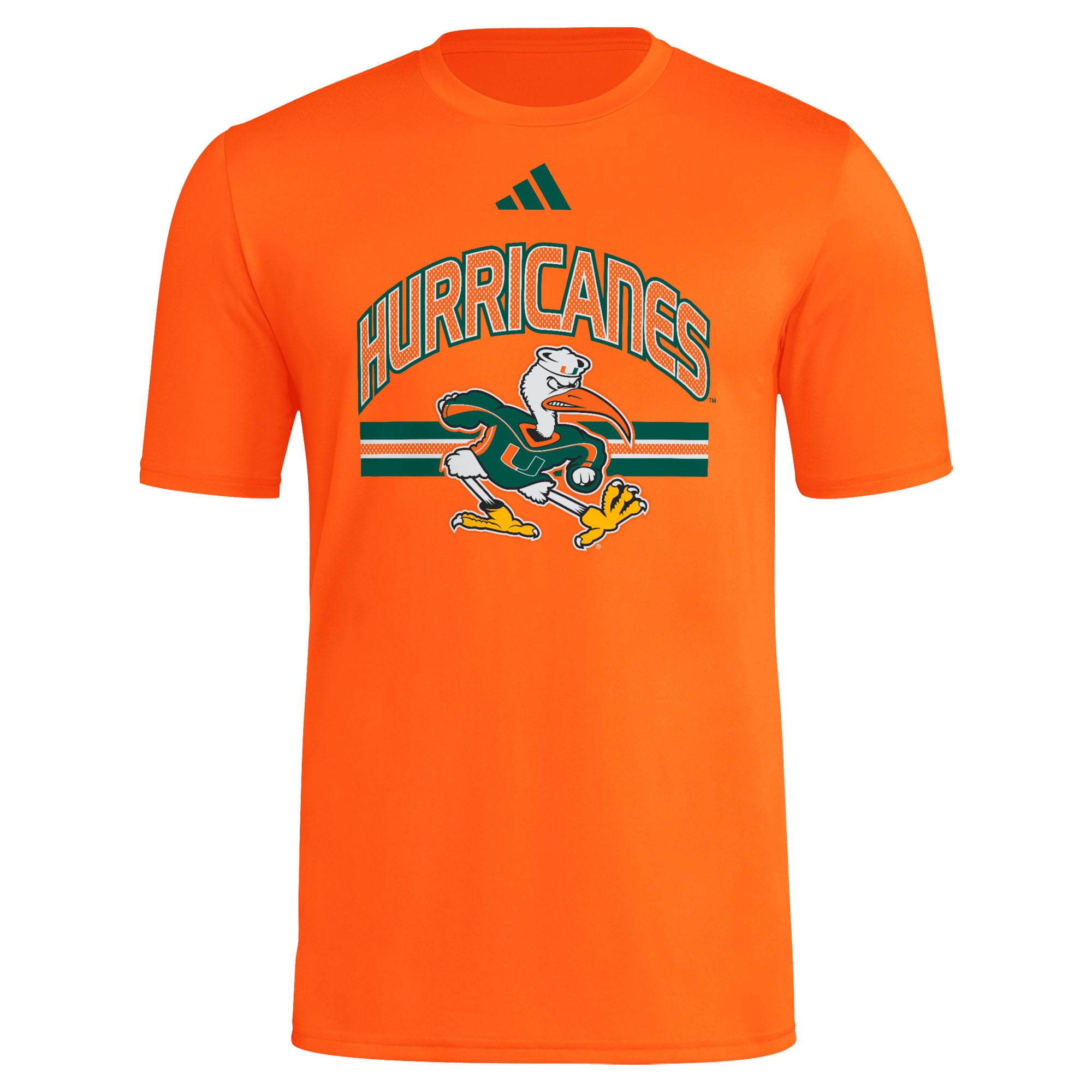 T-shirt d'avant-match adidas orange Miami Hurricanes « It's Back » pour homme