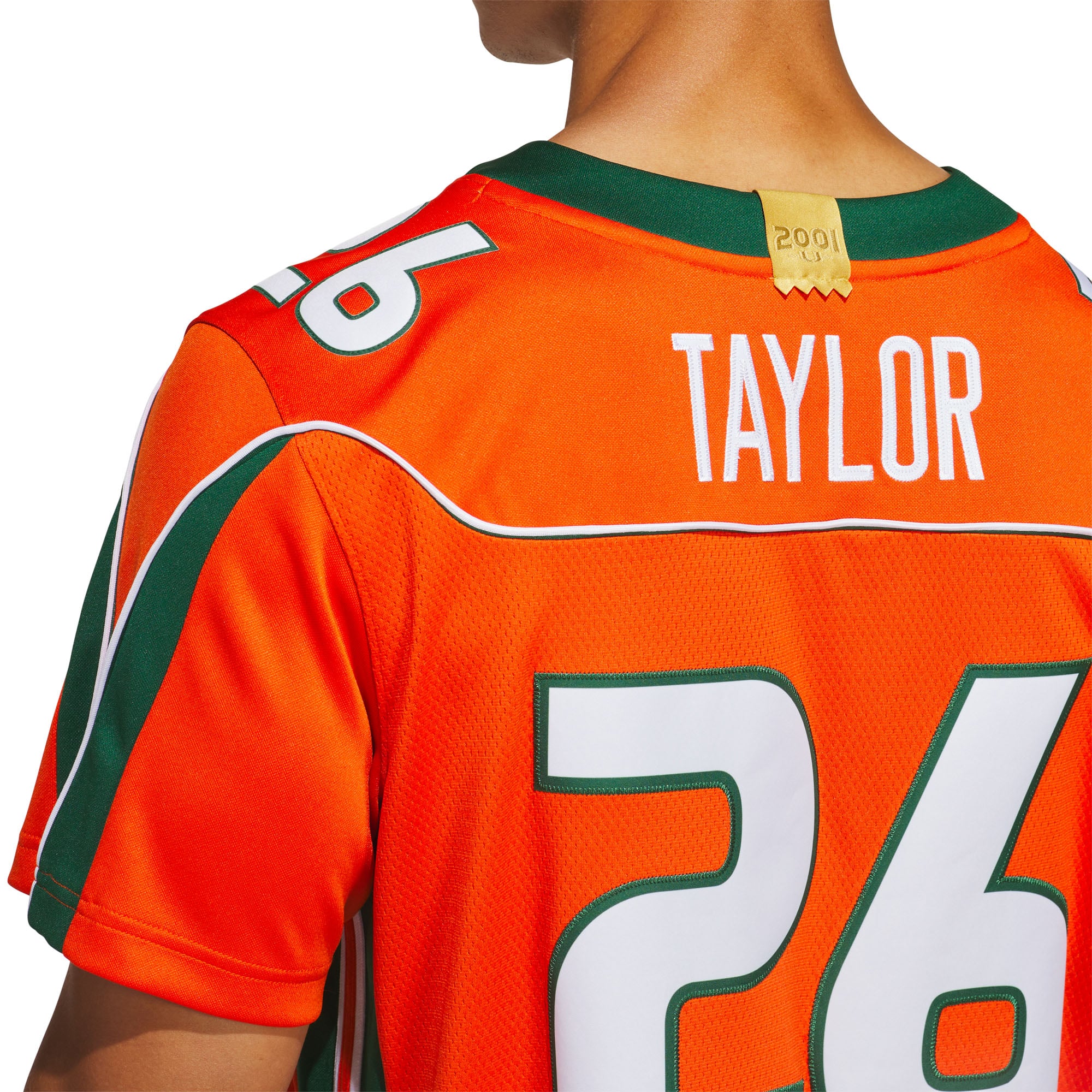 Maillot domicile adidas Sean Taylor orange Miami Hurricanes Premier pour homme