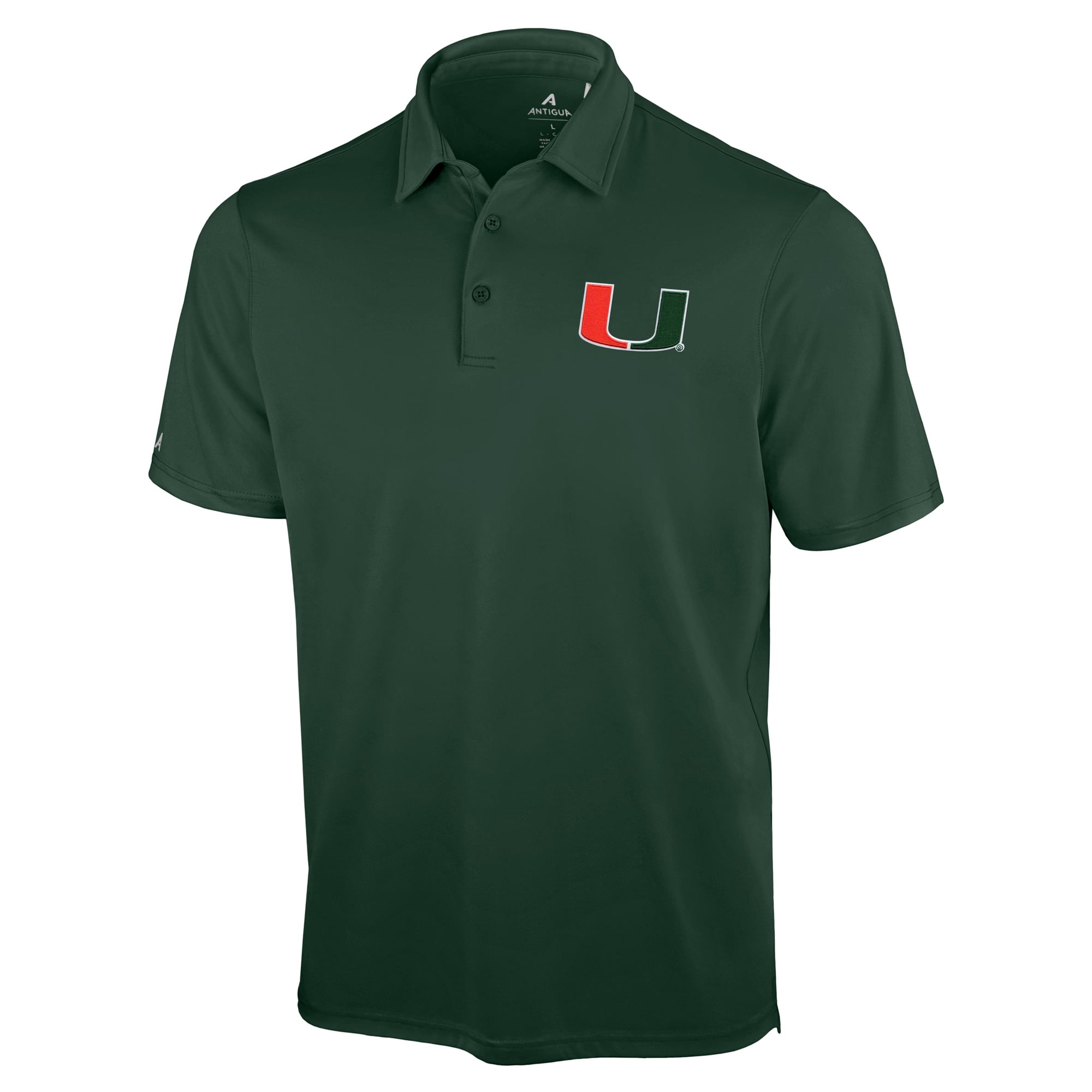 Polo Antigua blanc pour homme, modèle Miami Hurricanes Unshakeable Solid