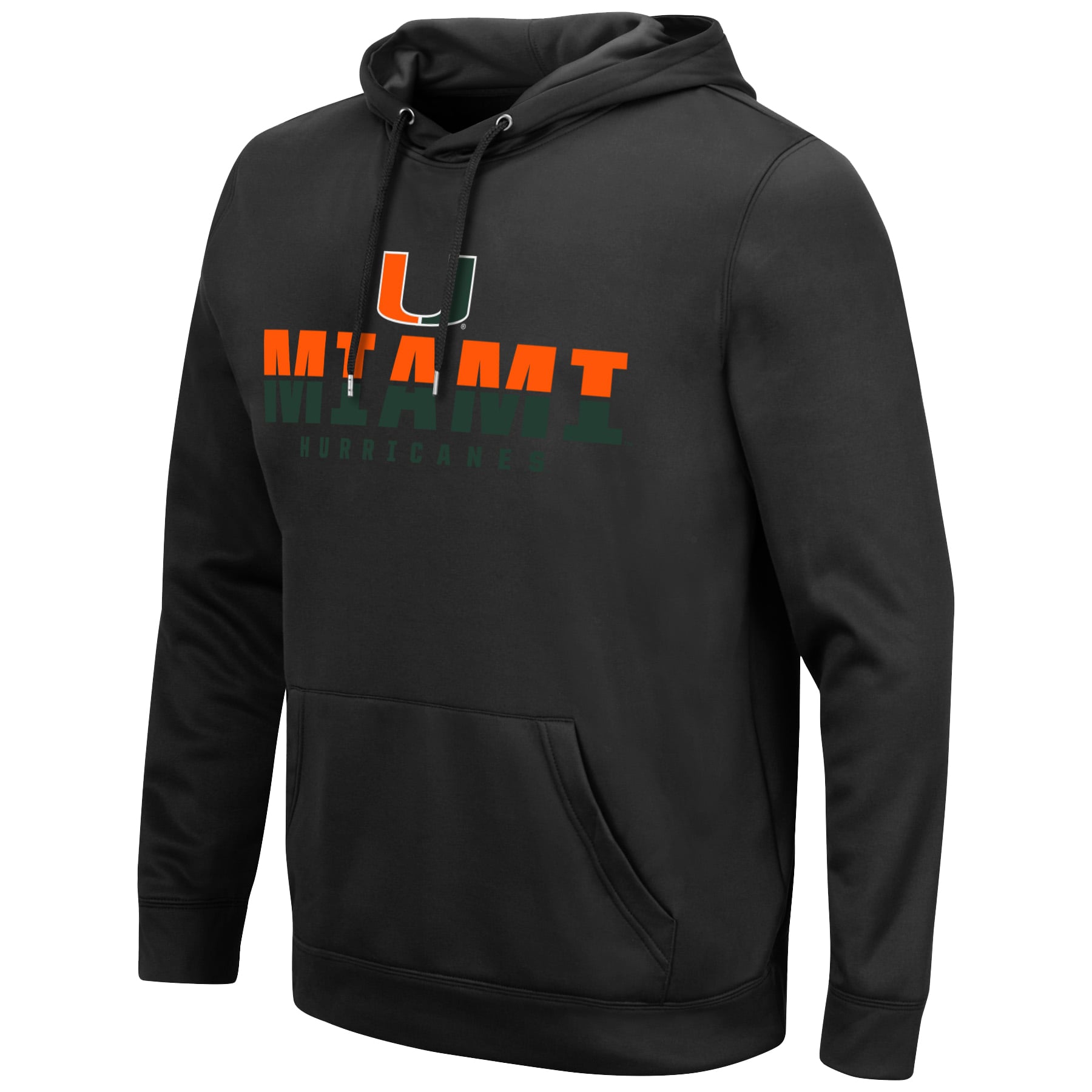 Men's Colosseum Black Miami Hurricanes Lantern Pullover Hoodie
