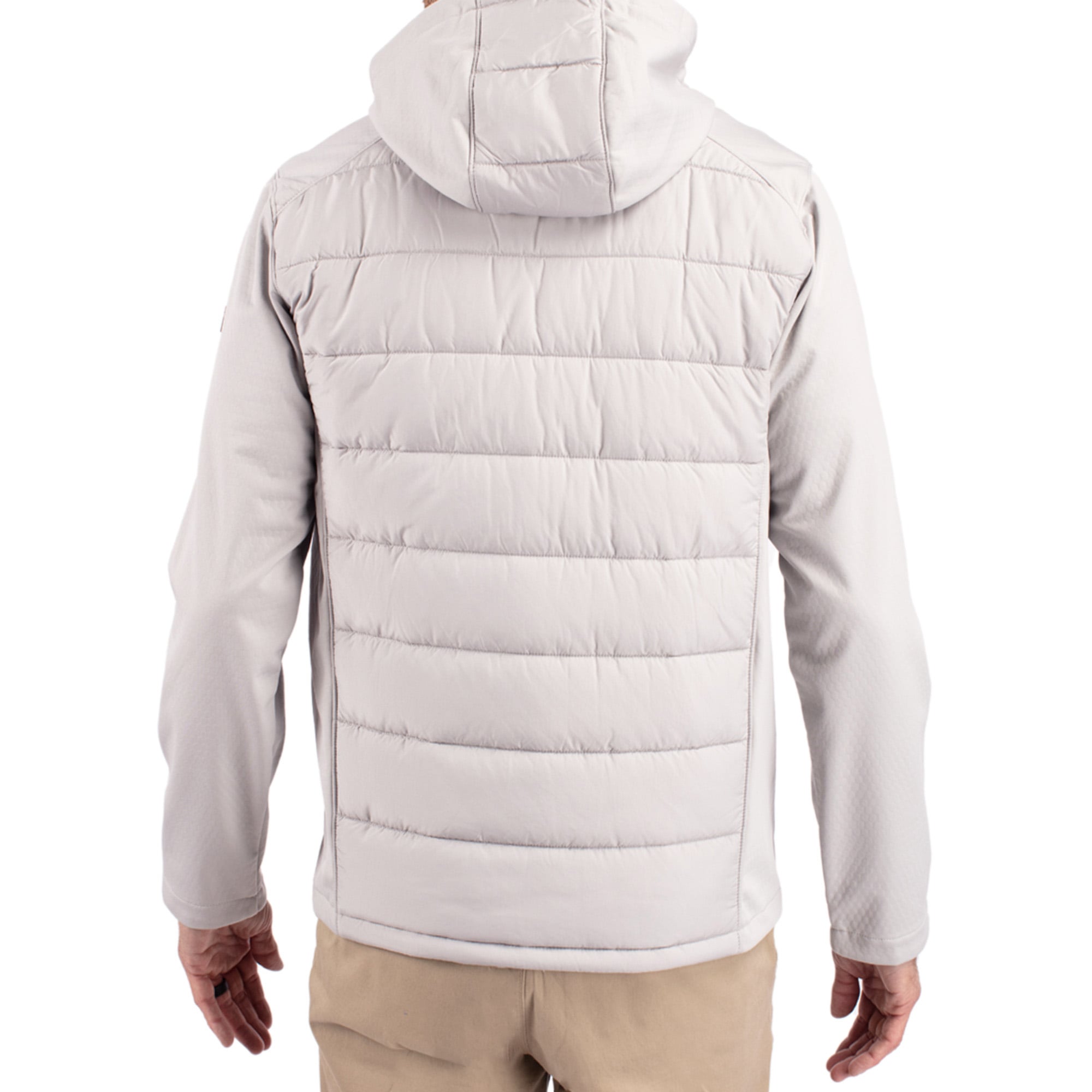 Veste à capuche zippée intégrale Cutter & Buck grise Miami Hurricanes Evoke pour homme