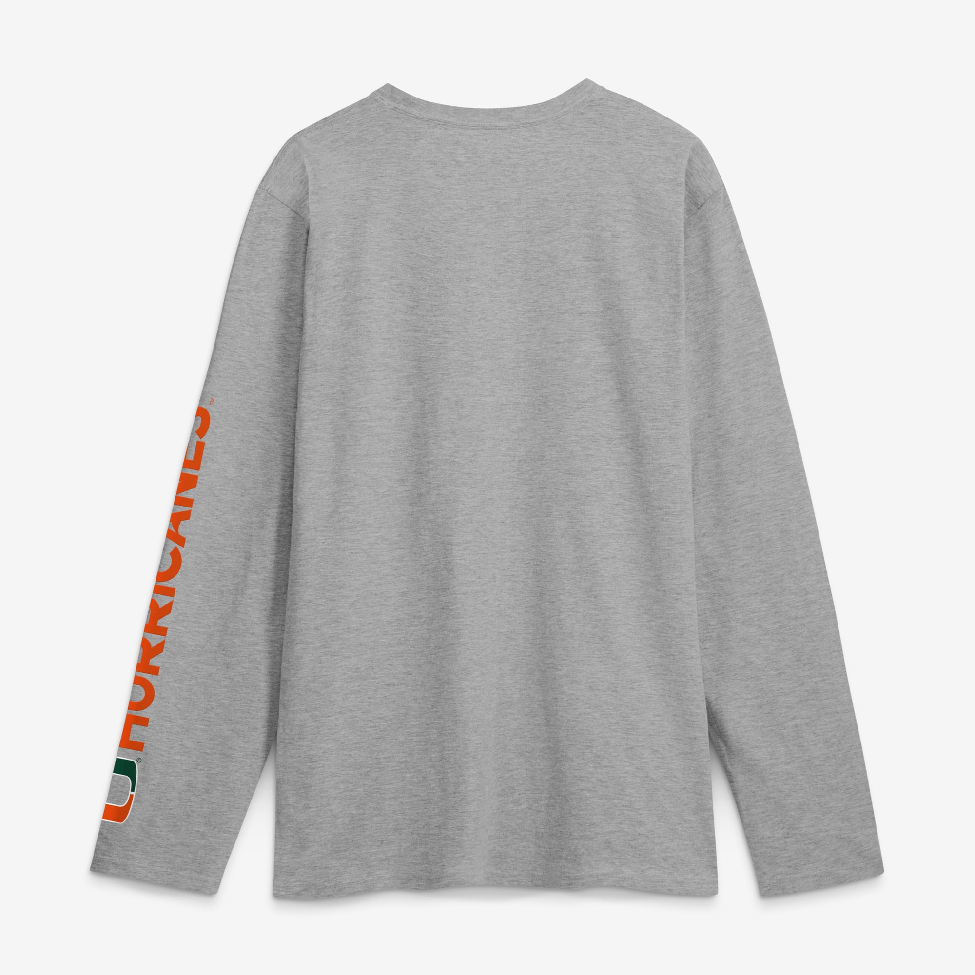 T-shirt à manches longues blanc logo Miami Hurricanes pour homme