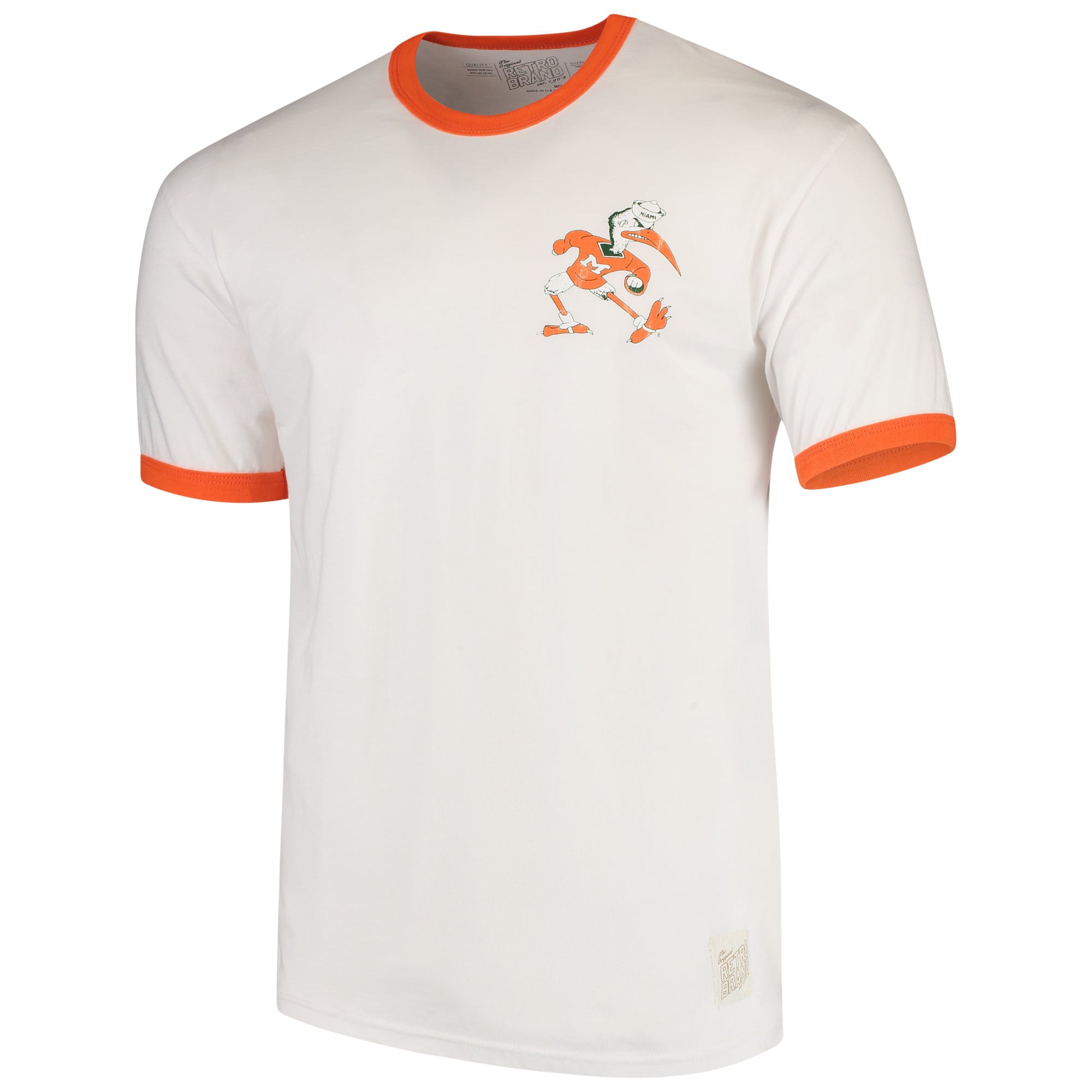 Men's Original Retro Brand White Miami Hurricanes School Logo